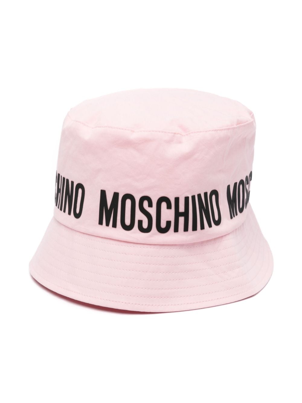 Moschino Kids Fischerhut mit gummiertem Logo - Rosa von Moschino Kids