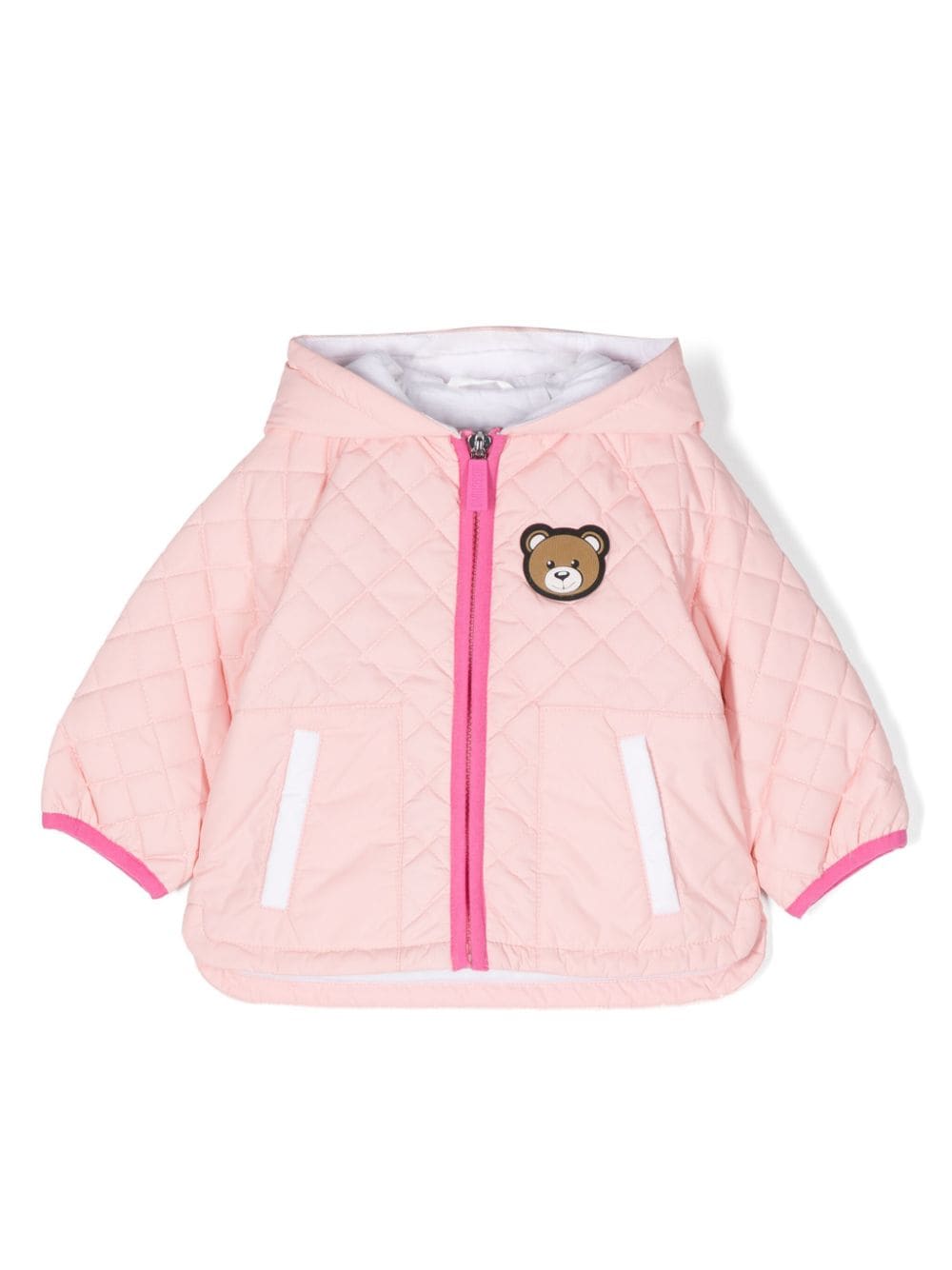 Moschino Kids Gefütterte Jacke mit Logo-Applikation - Rosa von Moschino Kids