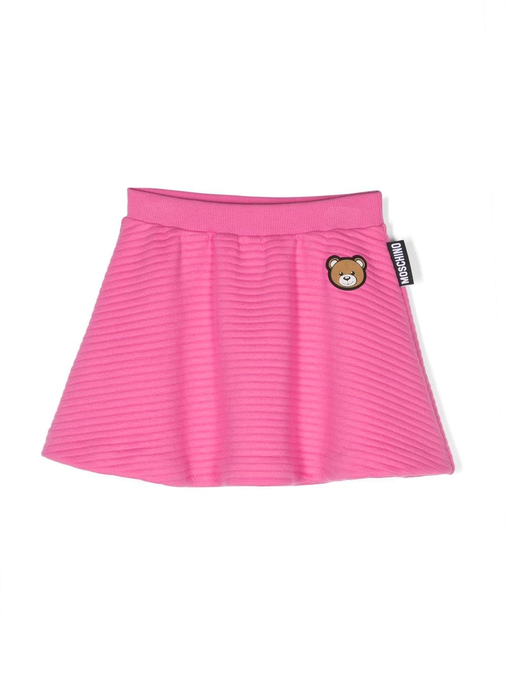 Moschino Kids Gerippter Rock mit Teddy - Rosa von Moschino Kids