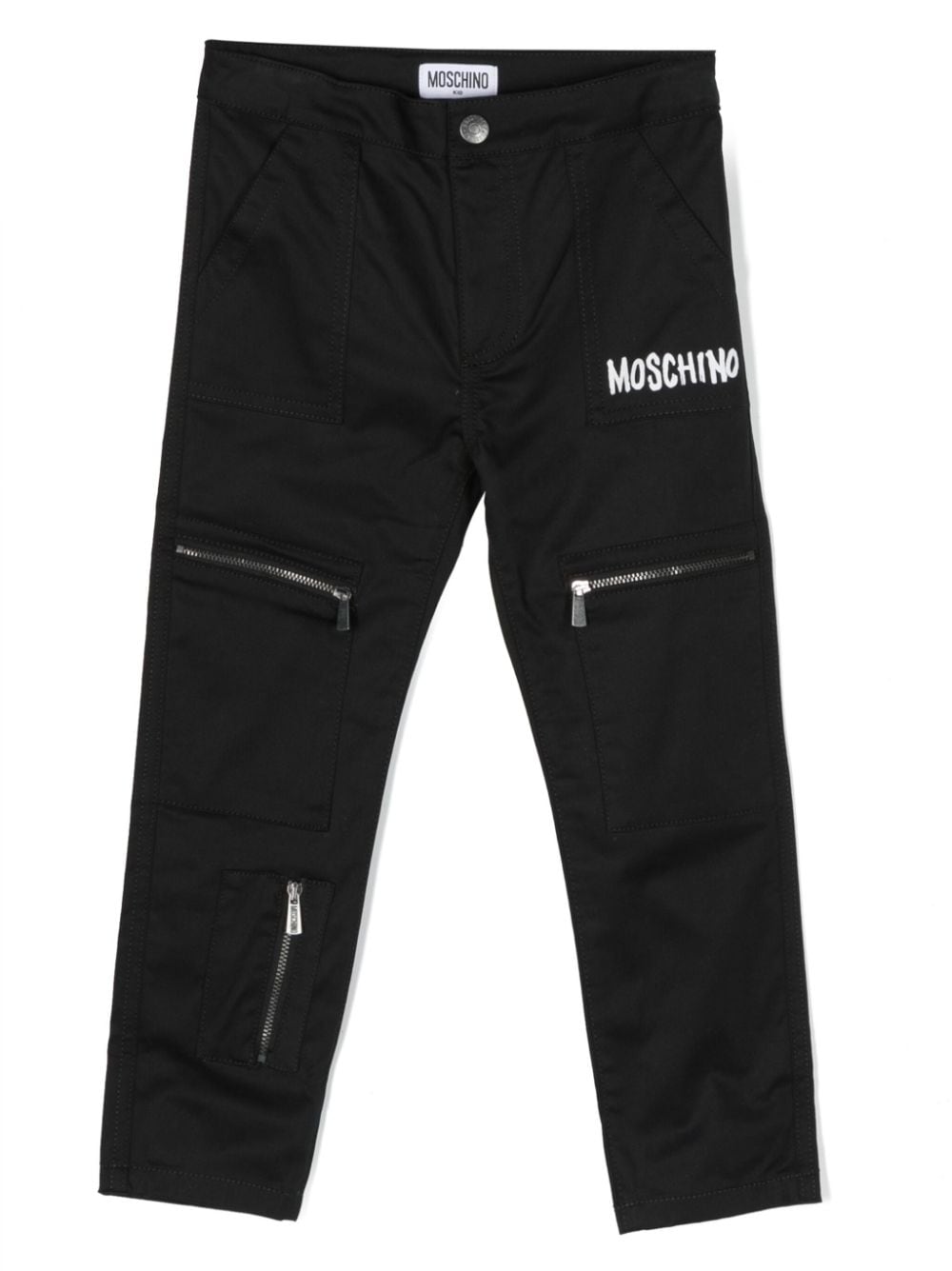 Moschino Kids Hose mit Logo - Schwarz von Moschino Kids