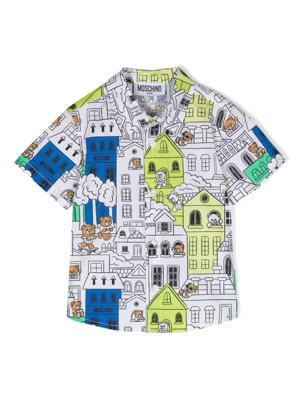 Moschino Kids Hemd mit grafischem Print - Weiß von Moschino Kids