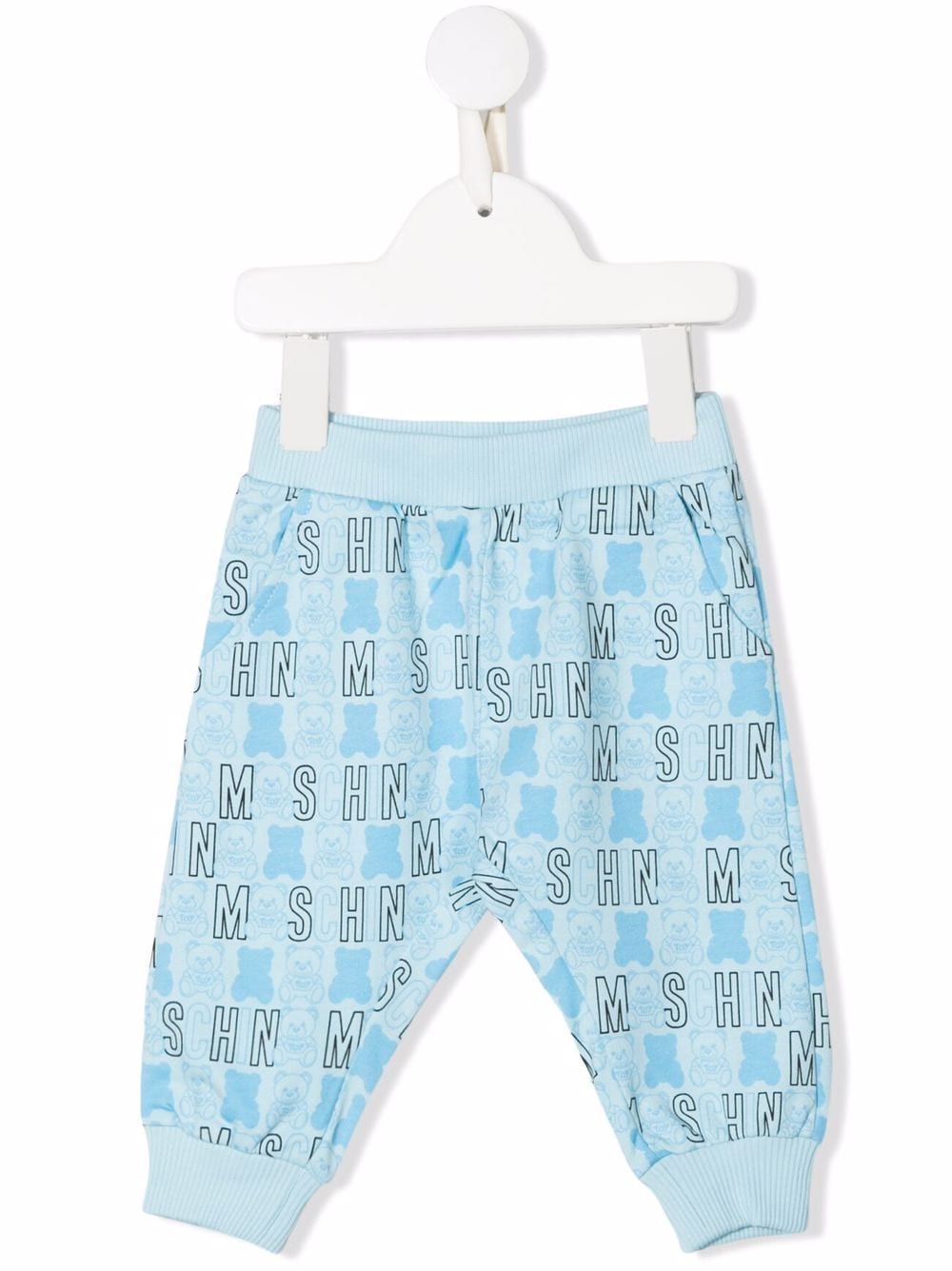 Moschino Kids Hose mit Logo-Print - Blau von Moschino Kids