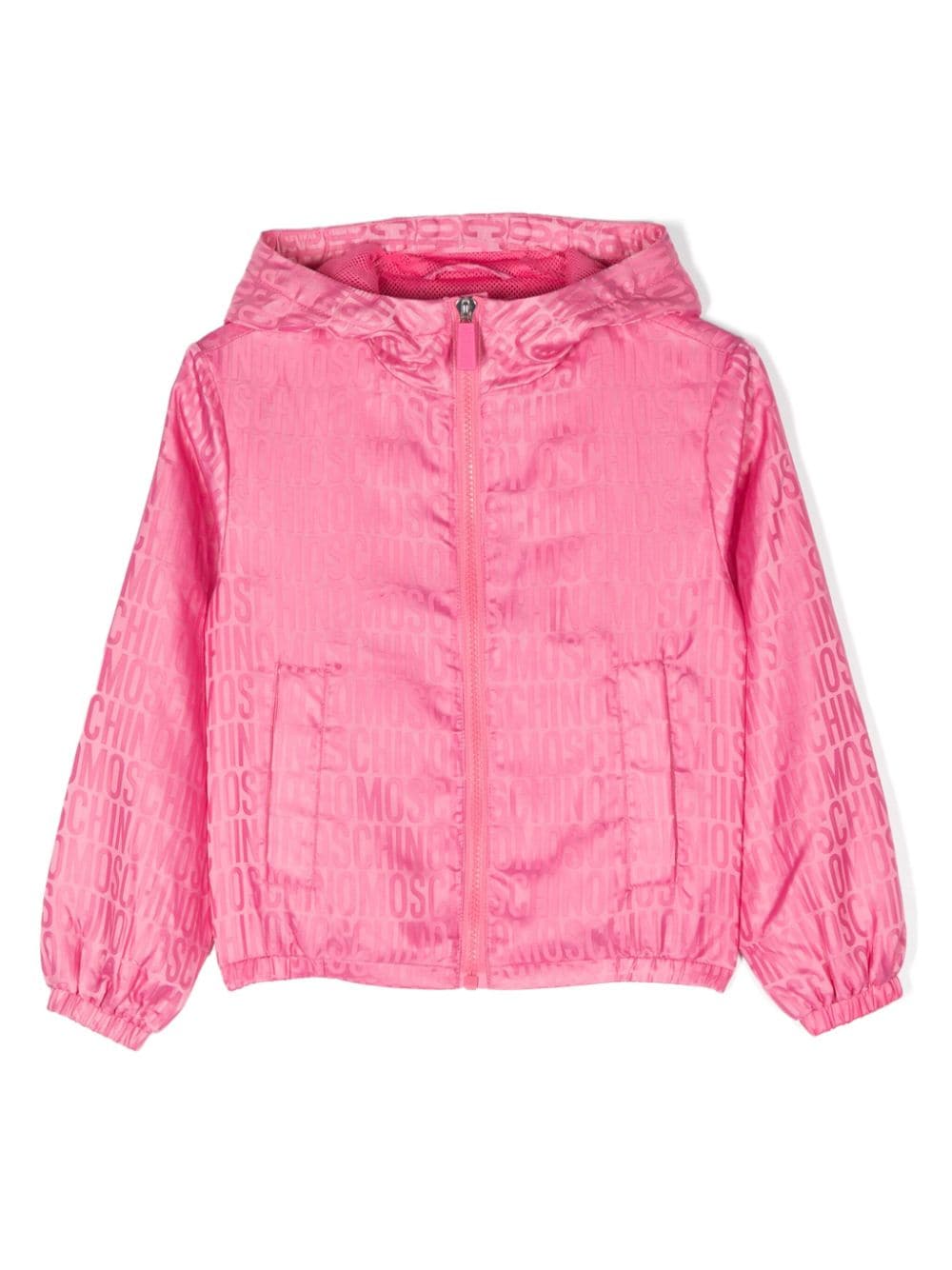 Moschino Kids Jacke mit durchgehendem Jacquard-Logo - Rosa von Moschino Kids