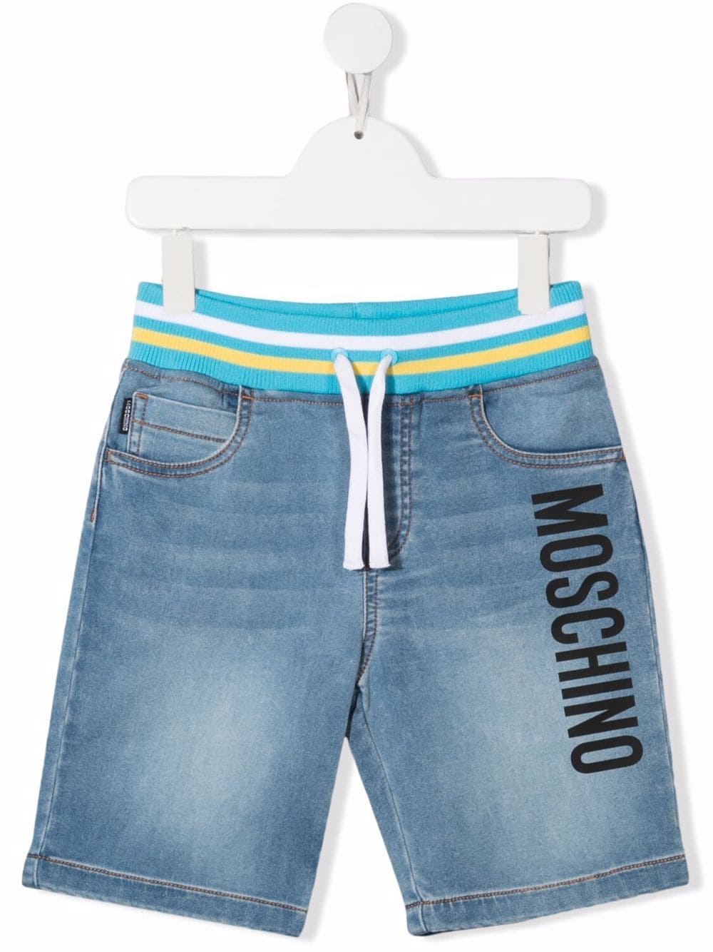 Moschino Kids Jeans-Shorts mit Logo-Print - Blau von Moschino Kids