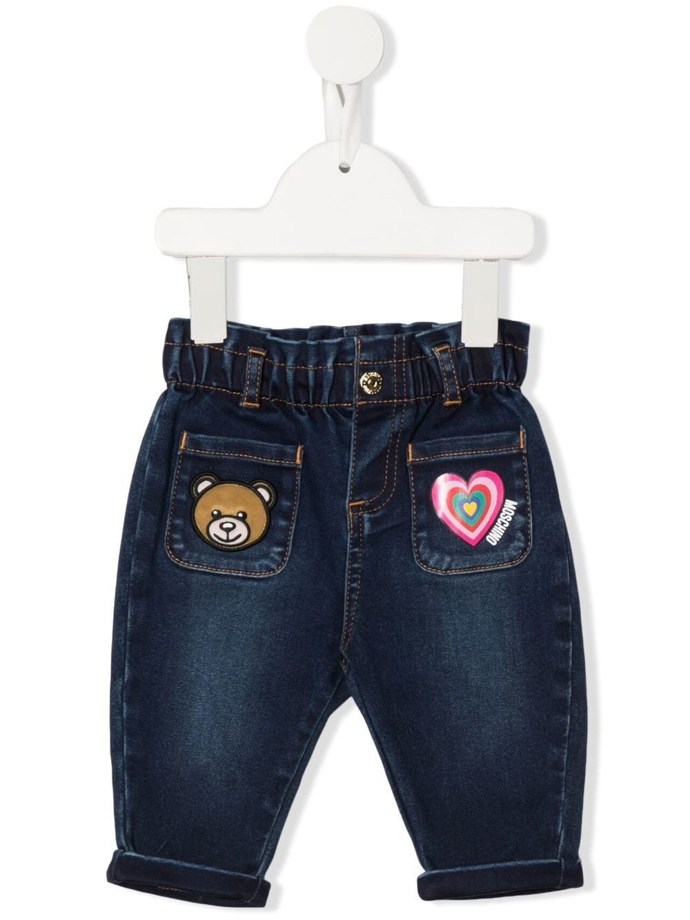 Moschino Kids Jeans mit Kontrastnähten - Blau von Moschino Kids