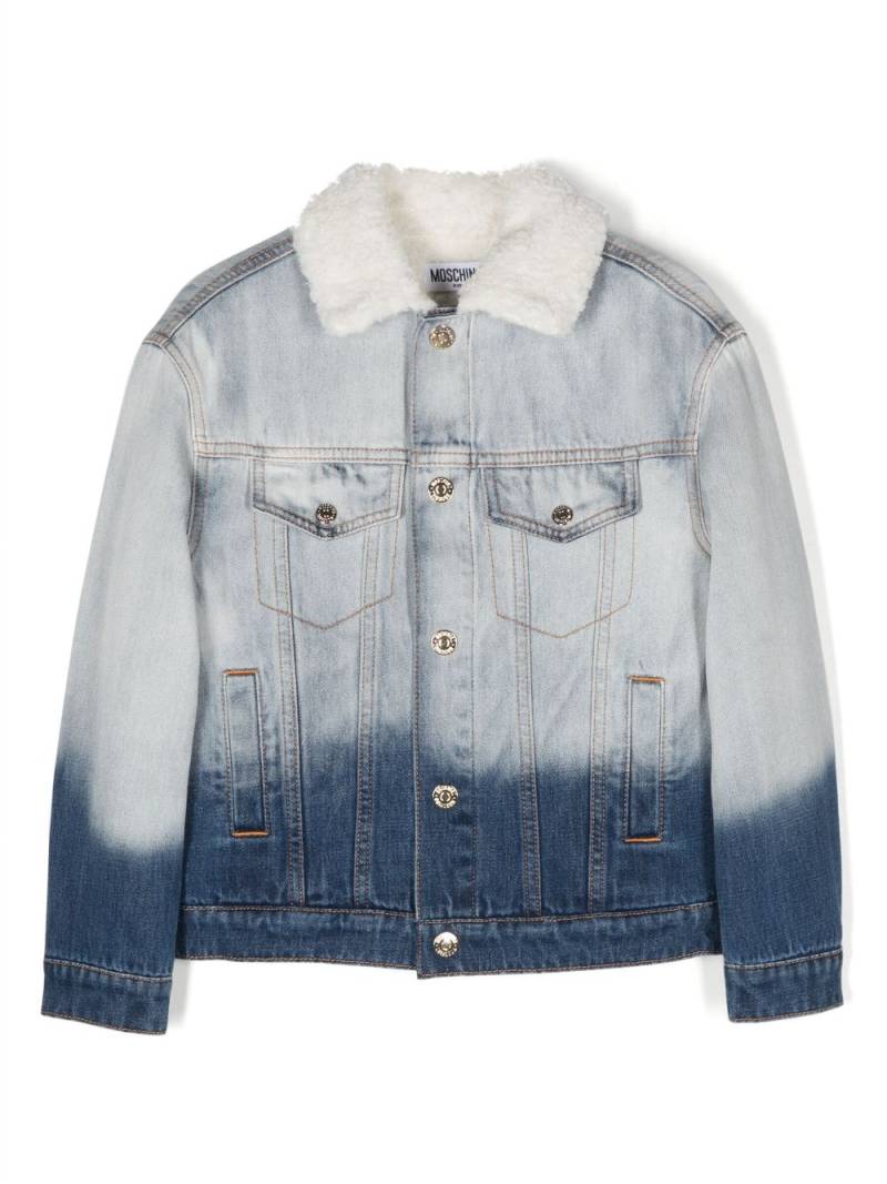 Moschino Kids Jeansjacke mit Logo-Stickerei - Blau von Moschino Kids