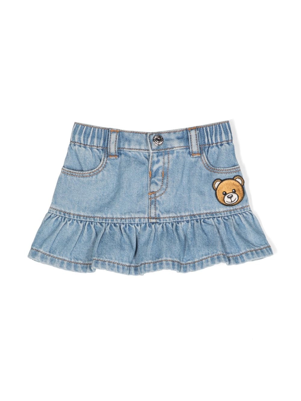 Moschino Kids Jeansrock mit Teddy-Applikation - Blau von Moschino Kids