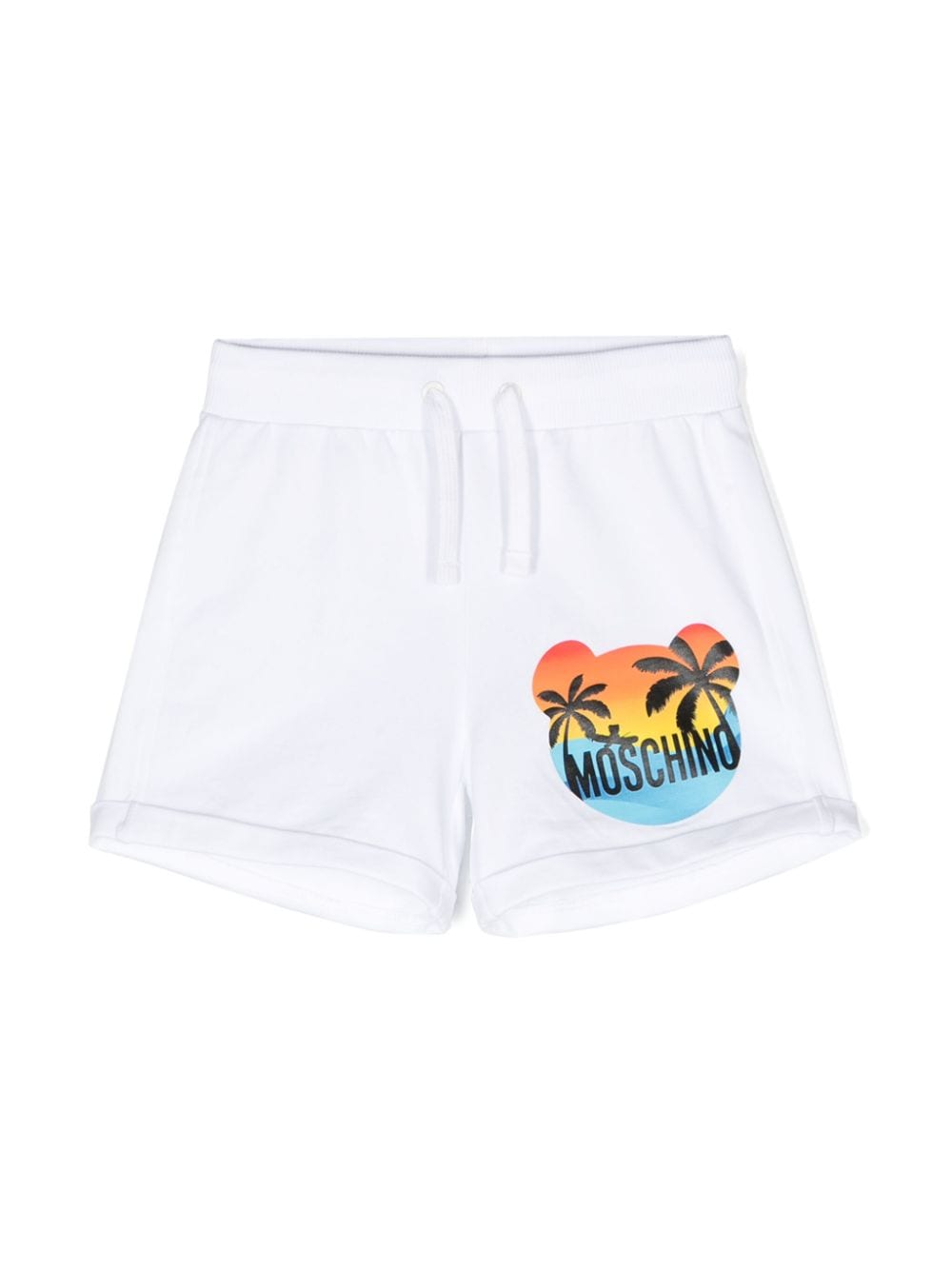 Moschino Kids Jersey-Shorts mit Logo-Print - Weiß von Moschino Kids