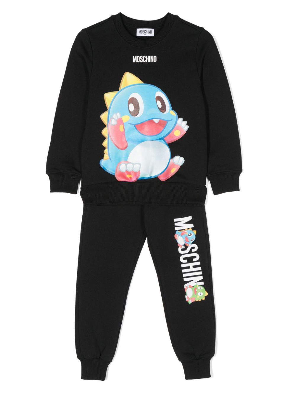 Moschino Kids Jogginganzug mit Cartoon-Print - Schwarz von Moschino Kids