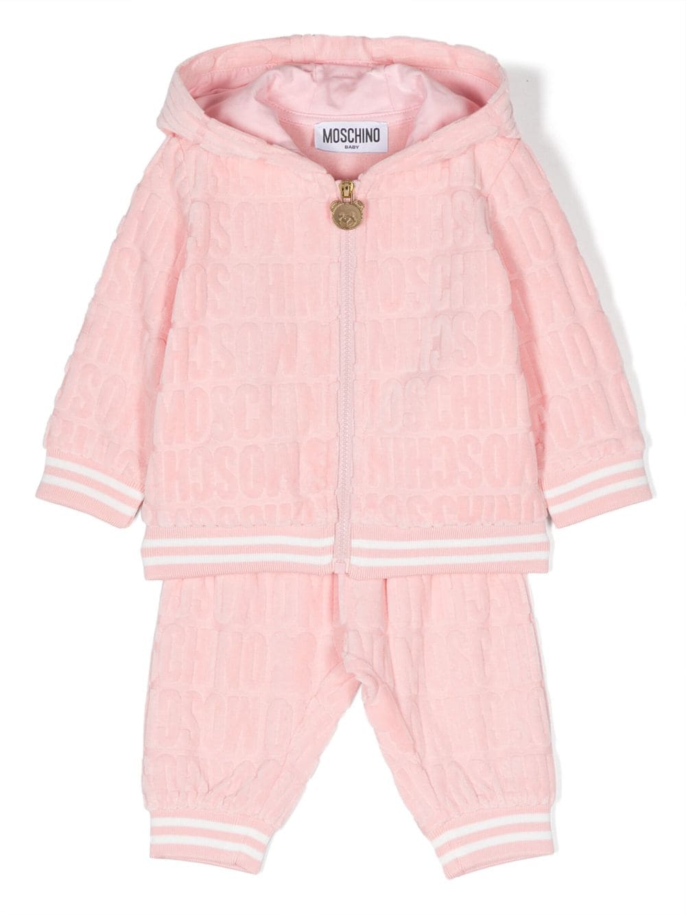 Moschino Kids Jogginganzug mit Logo-Prägung - Rosa von Moschino Kids