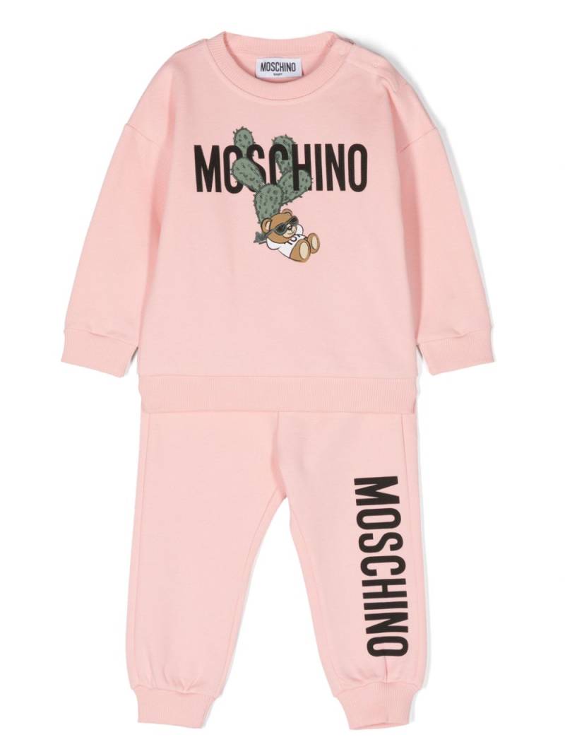 Moschino Kids Jogginganzug mit Logo-Print - Rosa von Moschino Kids