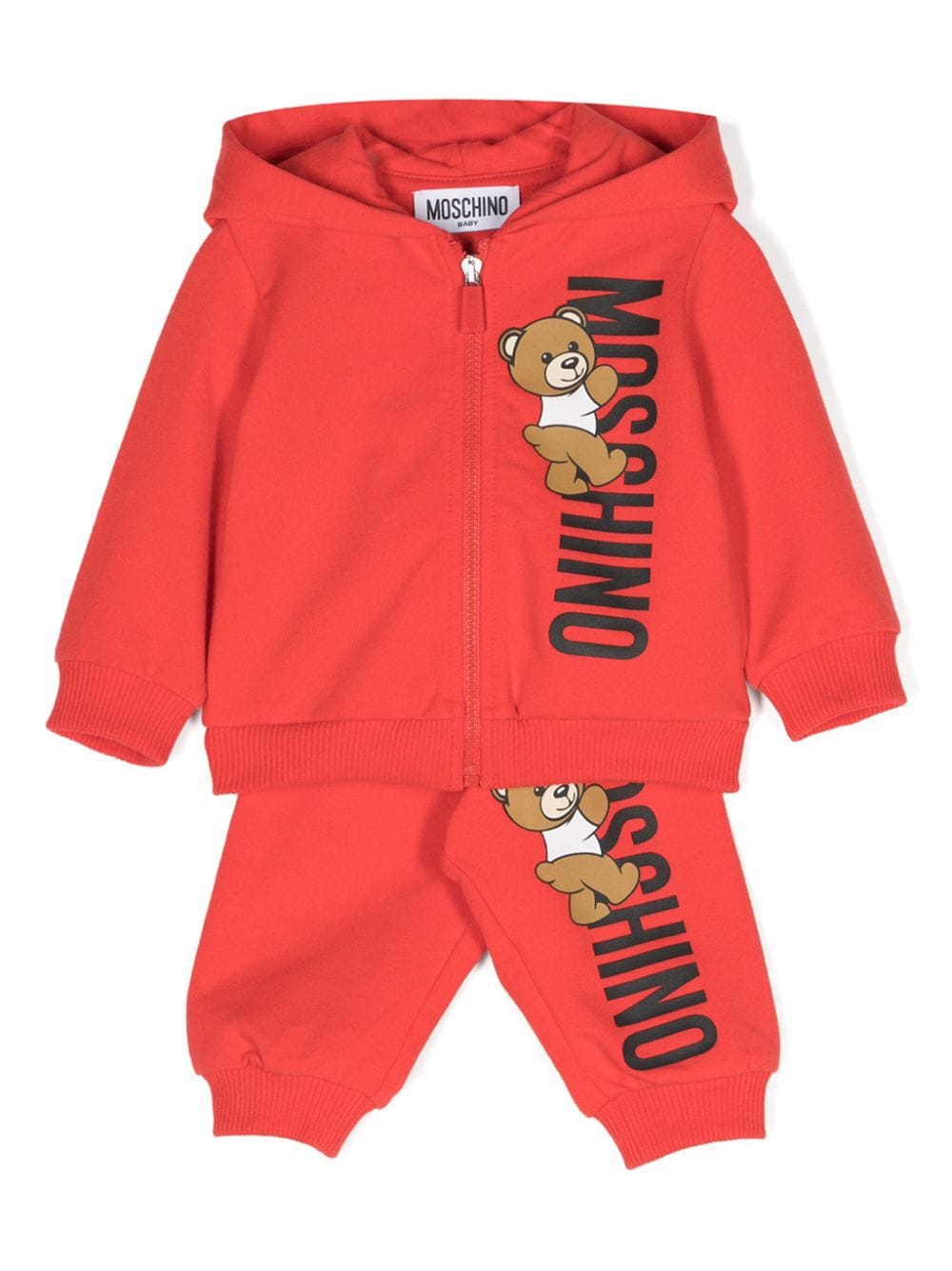 Moschino Kids Jogginganzug mit Logo-Print - Rot von Moschino Kids