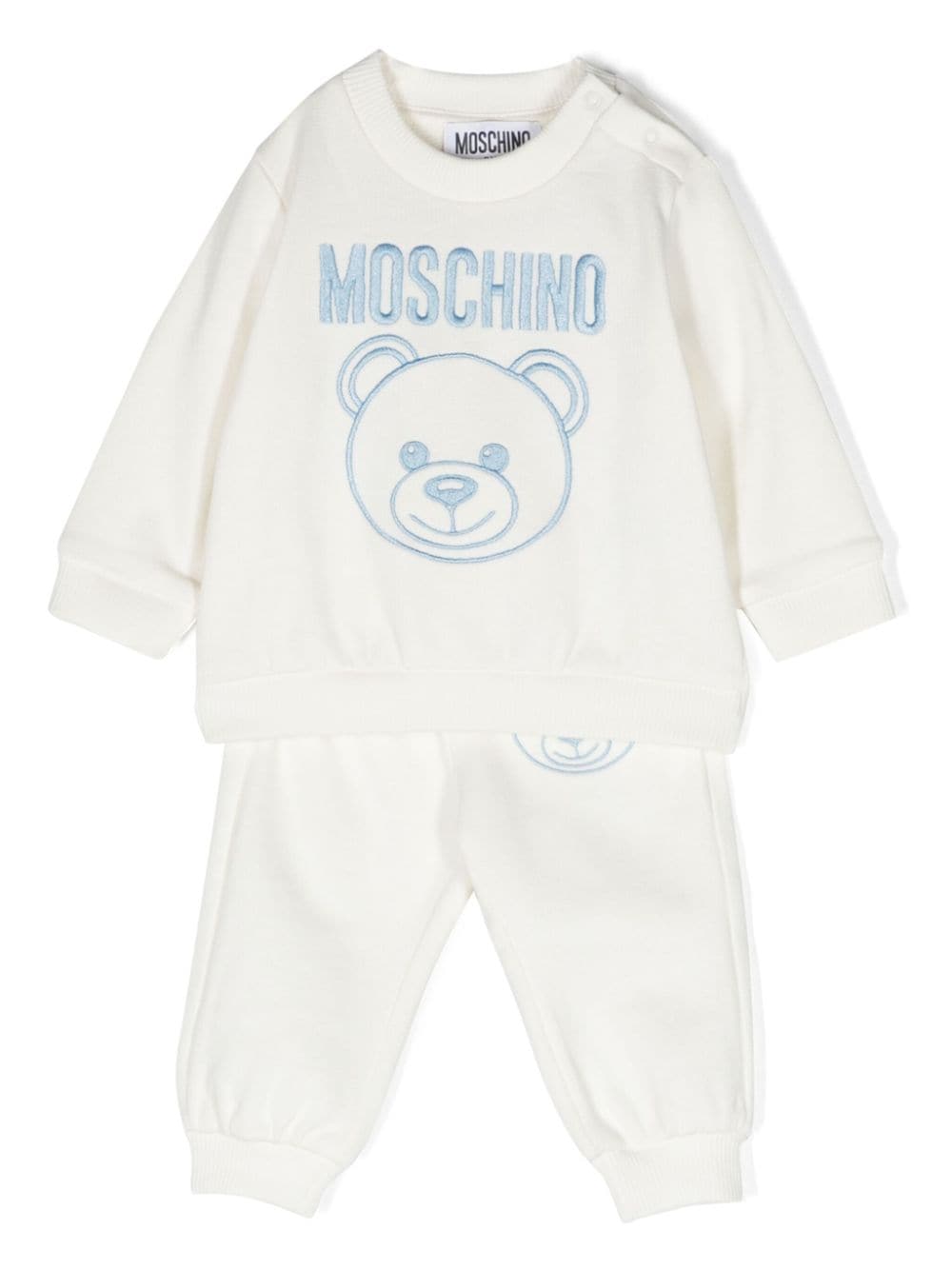 Moschino Kids Jogginganzug mit Logo-Stickerei - Weiß von Moschino Kids