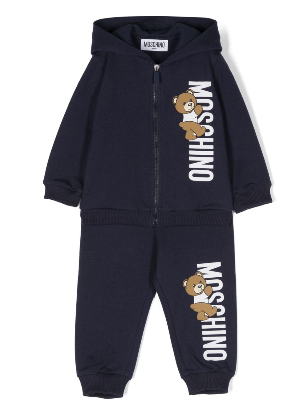 Moschino Kids Jogginganzug mit Teddy-Logo-Print - Blau von Moschino Kids