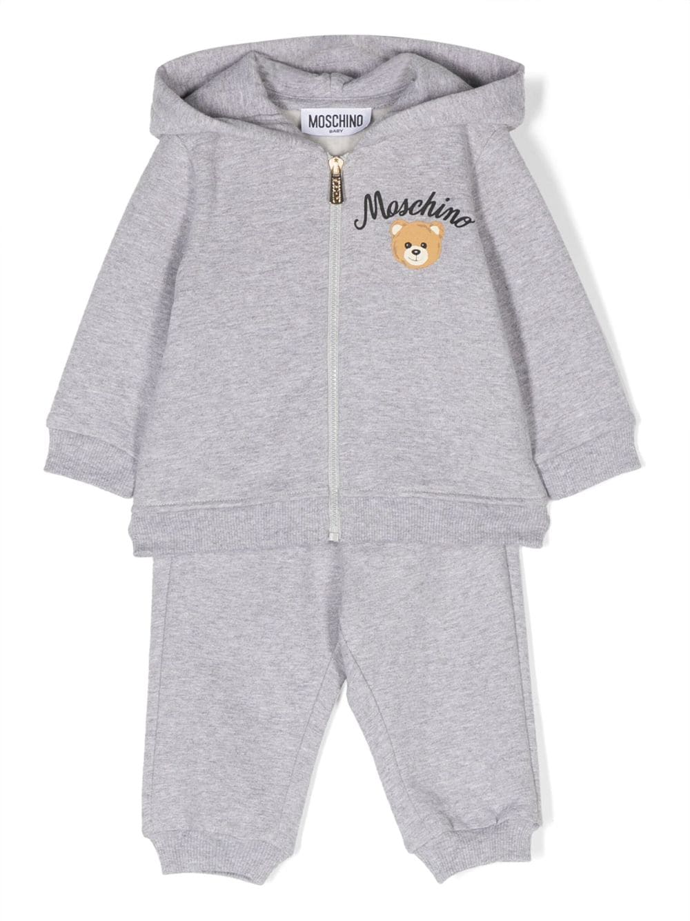 Moschino Kids Jogginganzug mit Teddy-Print - Grau von Moschino Kids