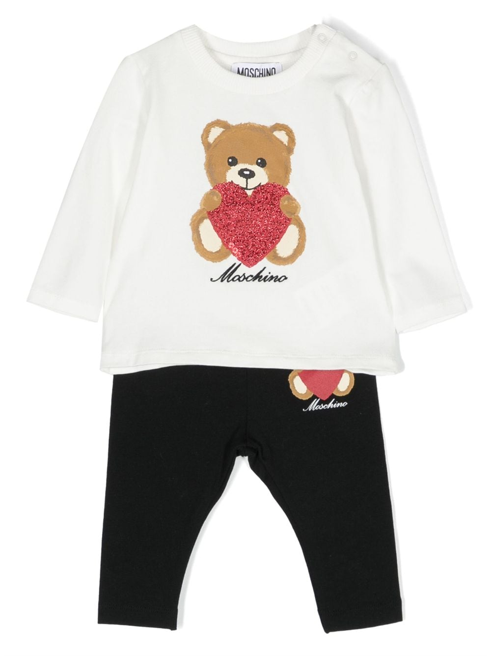 Moschino Kids Jogginganzug mit Teddy - Schwarz von Moschino Kids