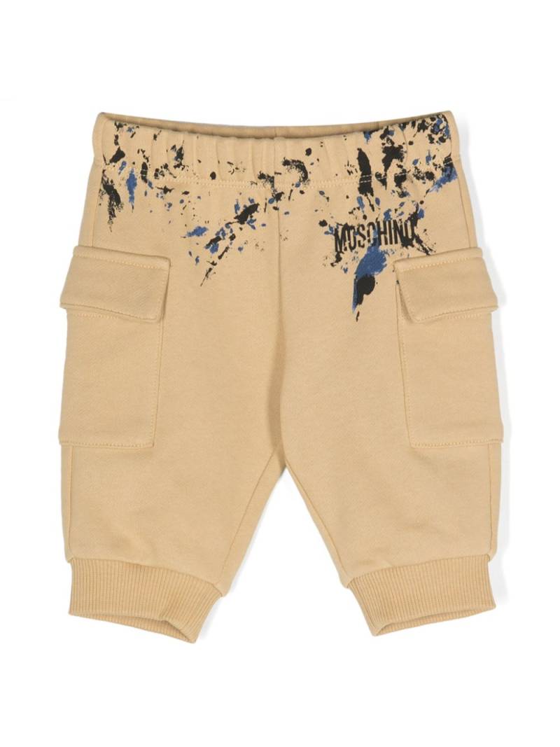 Moschino Kids Jogginghose mit Farbklecks-Print - Nude von Moschino Kids