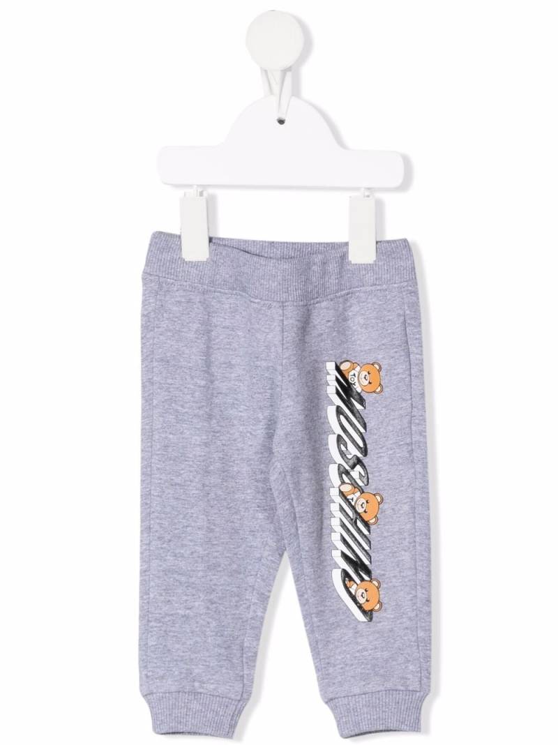 Moschino Kids Jogginghose mit Logo-Print - Grau von Moschino Kids