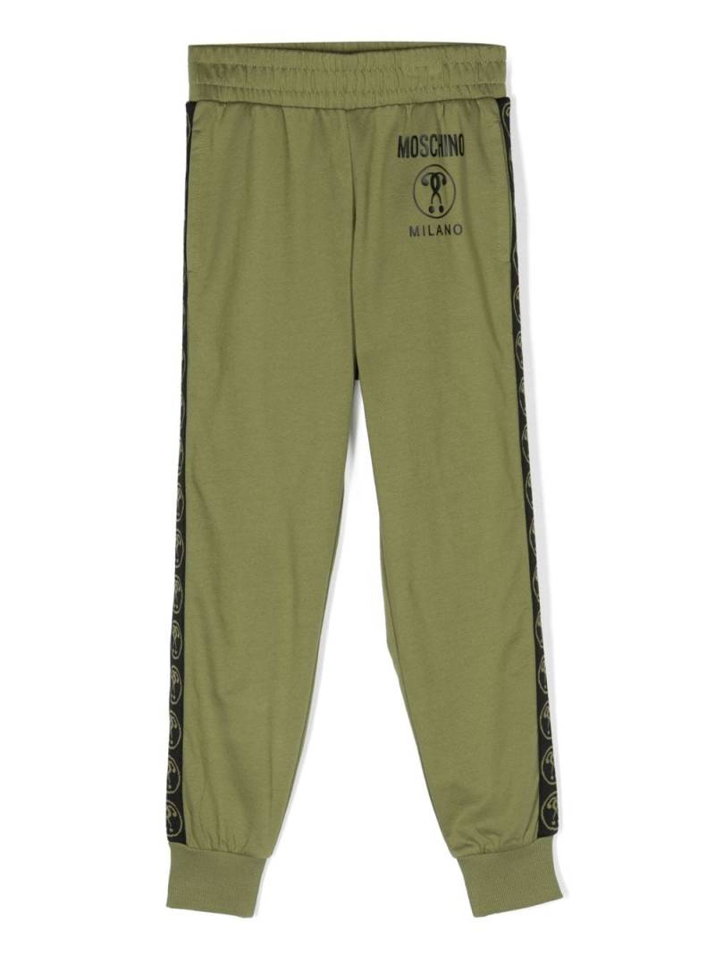 Moschino Kids Jogginghose mit Logo-Print - Grün von Moschino Kids