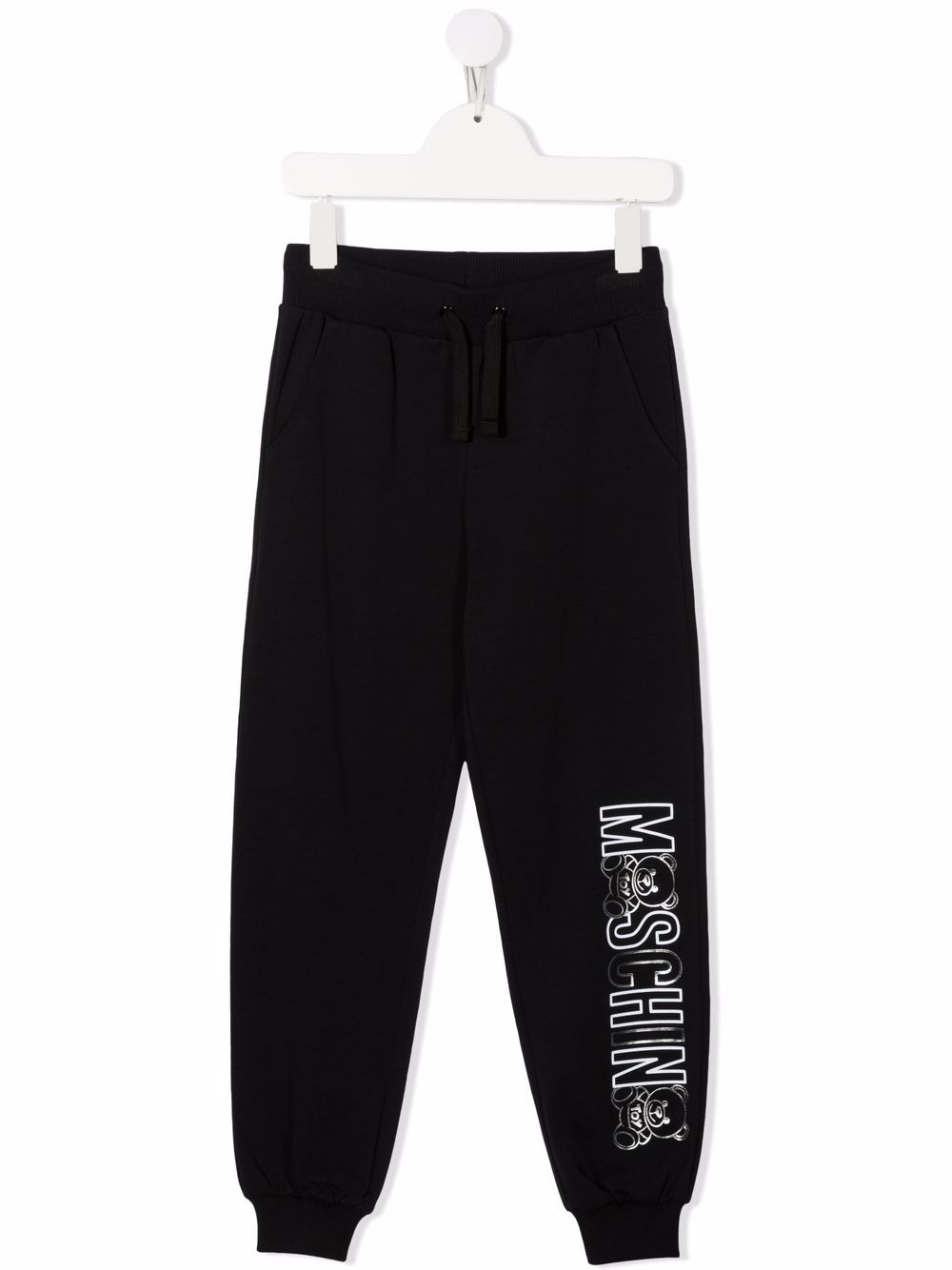 Moschino Kids Jogginghose mit Metallic-Print - Schwarz von Moschino Kids