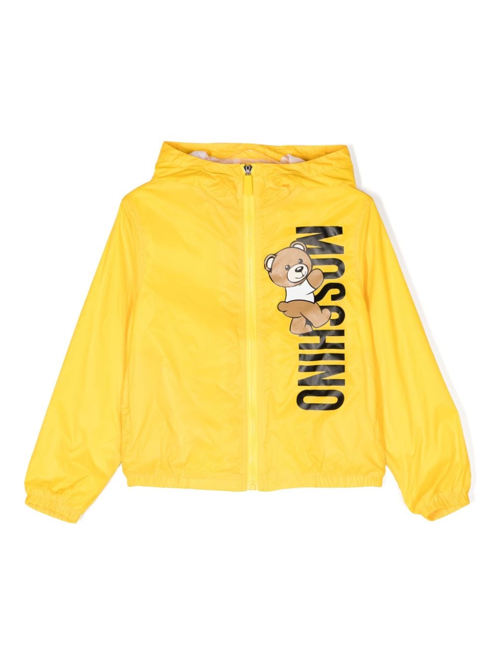 Moschino Kids Kapuzenjacke mit Teddy-Print - Gelb von Moschino Kids