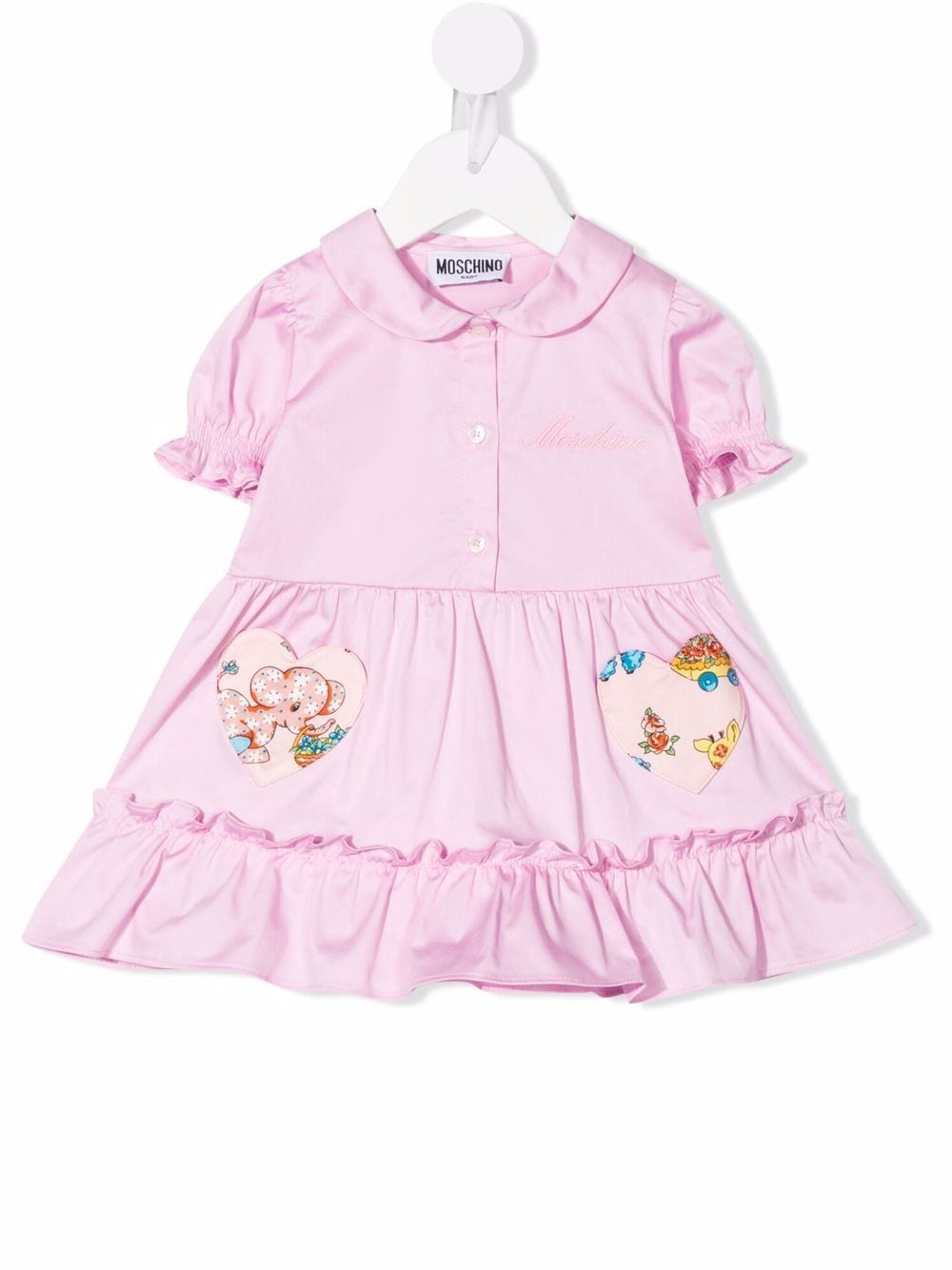 Moschino Kids Kleid mit Herz-Patch - Rosa von Moschino Kids