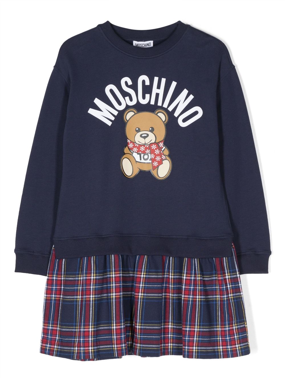 Moschino Kids Kleid mit Teddy-Print - Blau von Moschino Kids