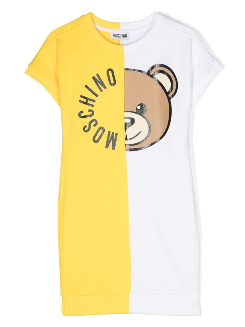 Moschino Kids Kleid mit Teddy-Print - Gelb von Moschino Kids