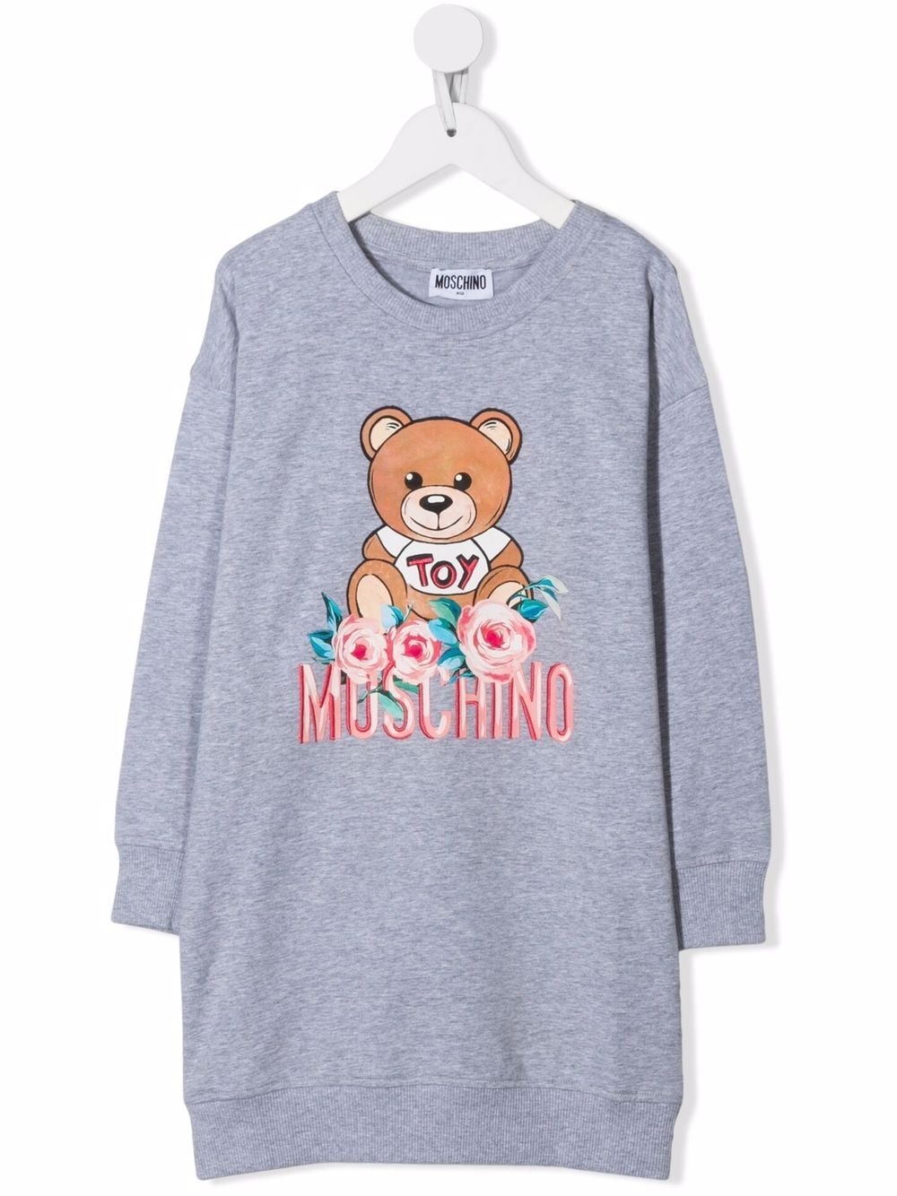 Moschino Kids Kleid mit Teddy-Print - Grau von Moschino Kids