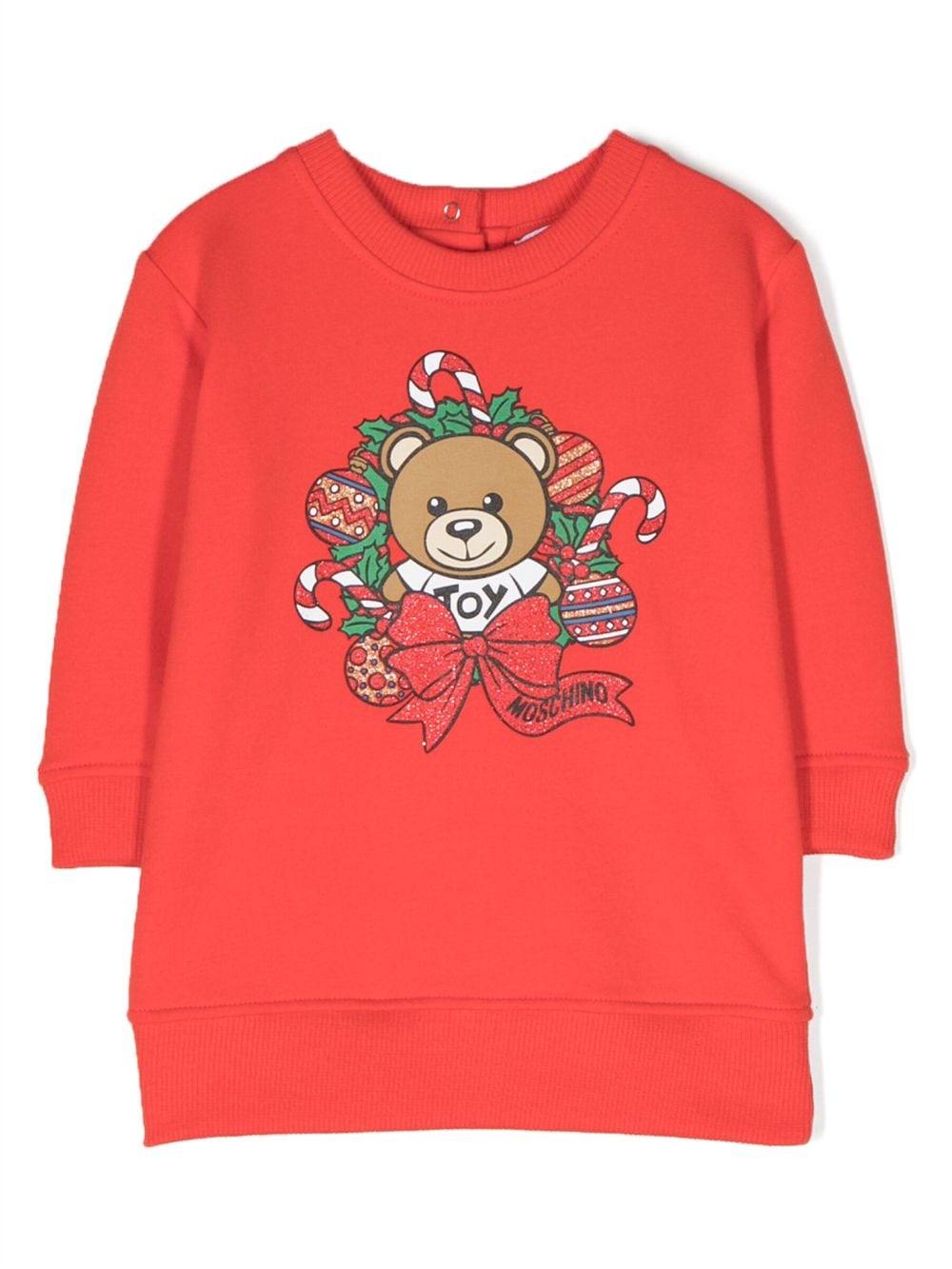 Moschino Kids Kleid mit Teddy-Print - Rot von Moschino Kids