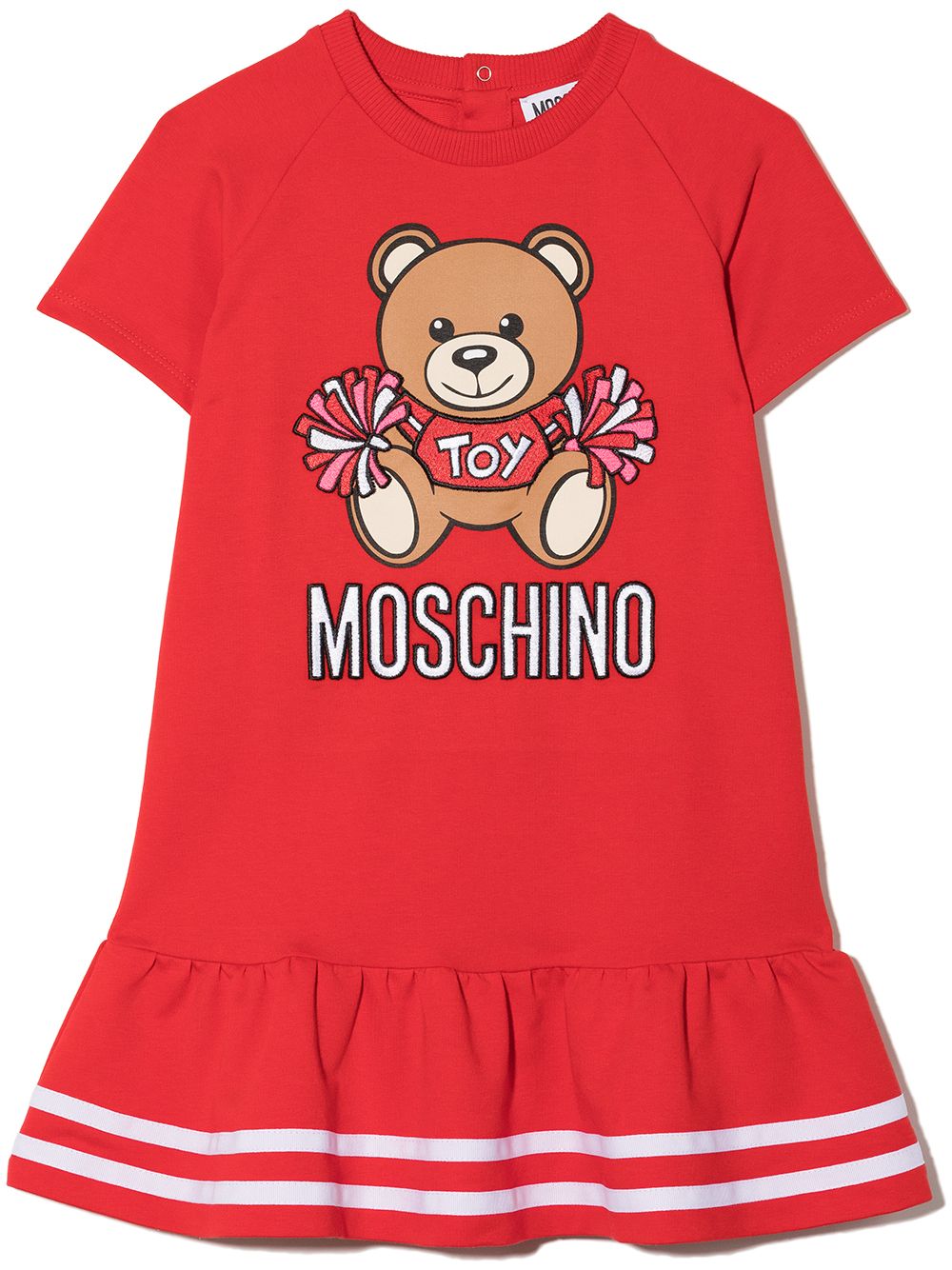 Moschino Kids Kleid mit Teddy-Print - Rot von Moschino Kids