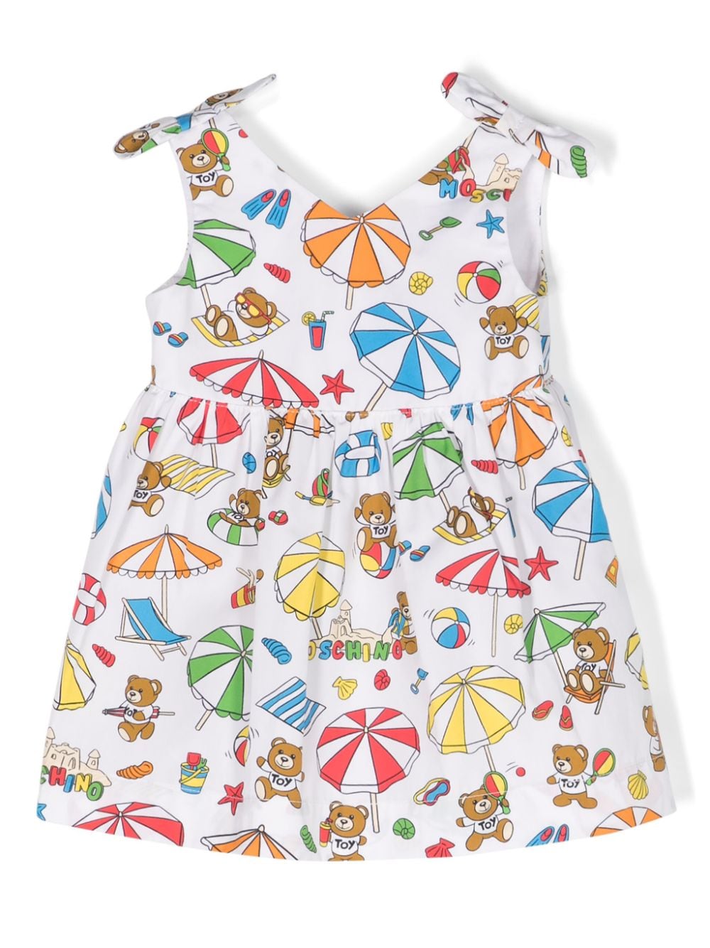 Moschino Kids Kleid mit Teddy-Print - Weiß von Moschino Kids