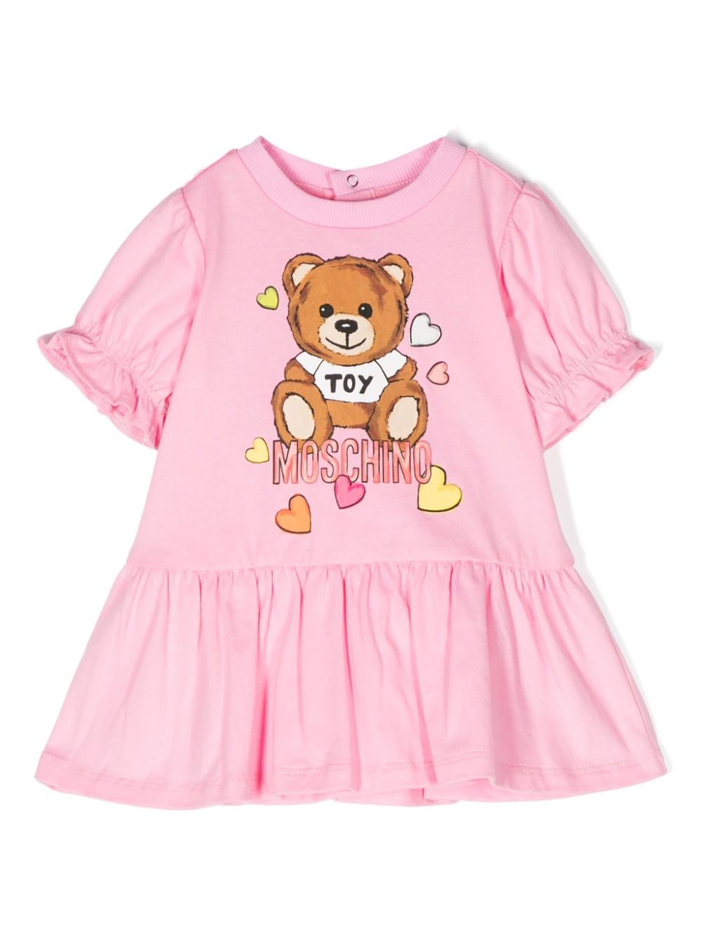 Moschino Kids Kurzärmeliges Kleid mit Teddy-Print - Rosa von Moschino Kids