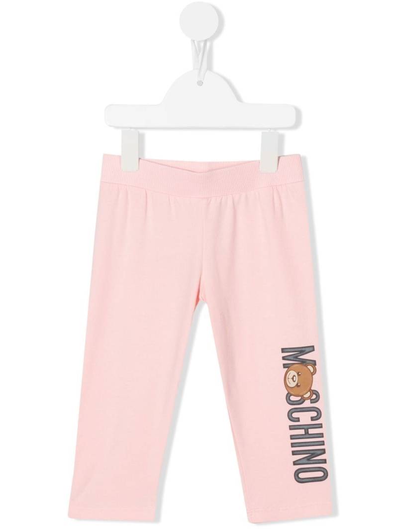 Moschino Kids Leggings mit Logo-Print - Rosa von Moschino Kids