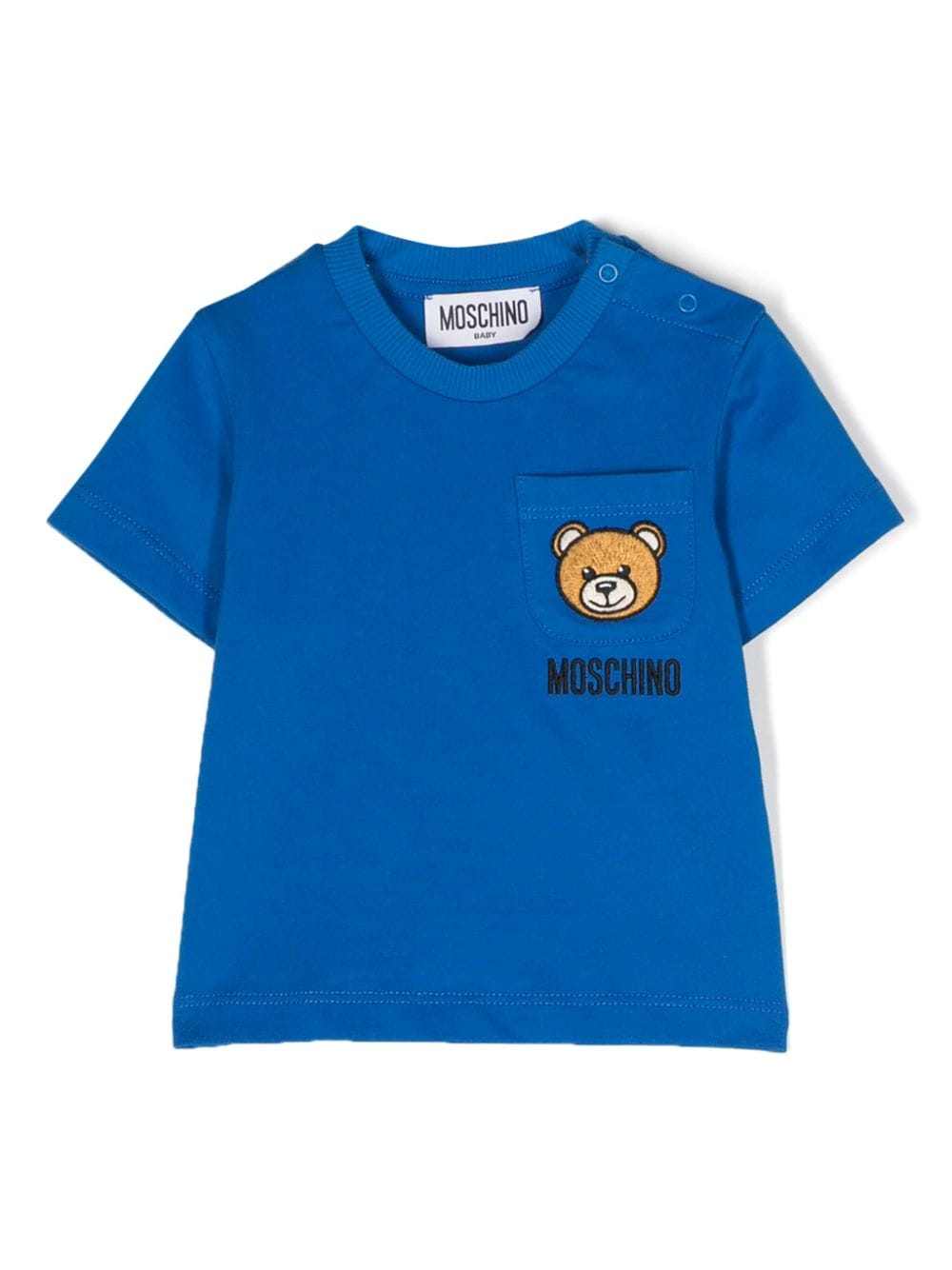 Moschino Kids T-Shirt mit Leo Teddy-Applikation - Blau von Moschino Kids