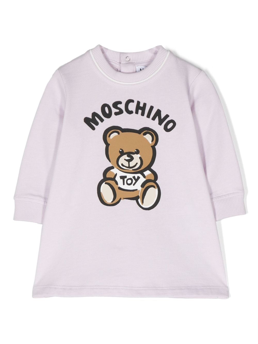 Moschino Kids Kleid aus Bio-Baumwolle mit Print - Violett von Moschino Kids