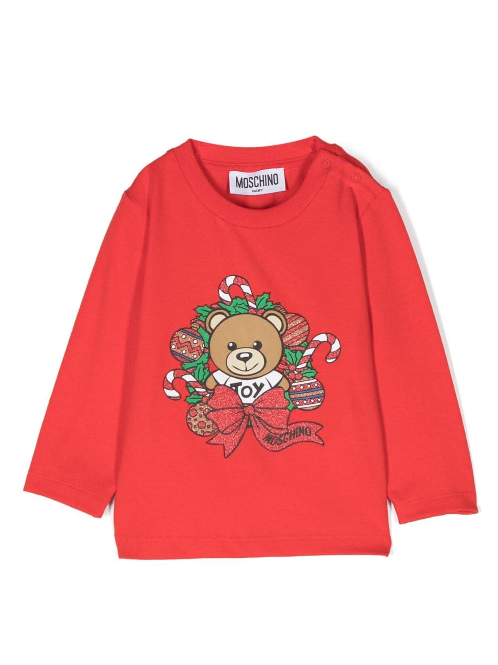 Moschino Kids Sweatshirt mit Leo Teddy-Print - Rot von Moschino Kids