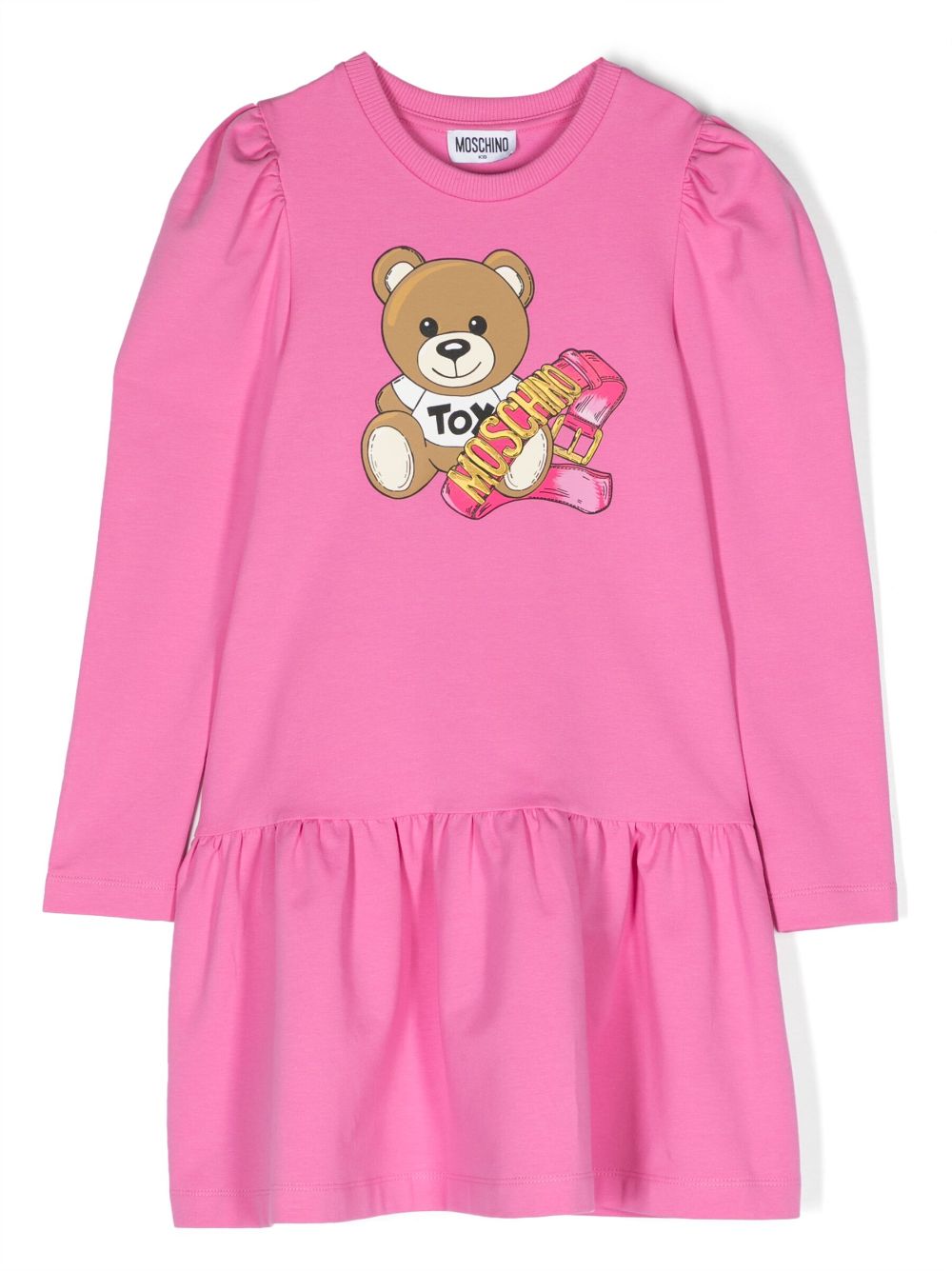 Moschino Kids Minikleid mit Teddy-Motiv - Rosa von Moschino Kids