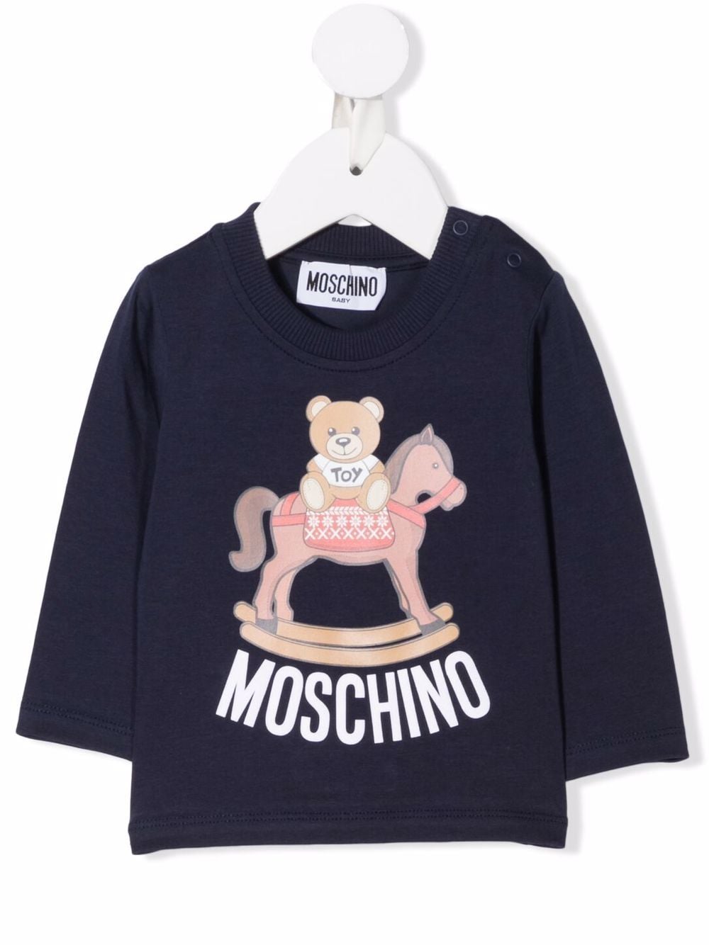 Moschino Kids Oberteil mit Logo-Print - Blau von Moschino Kids