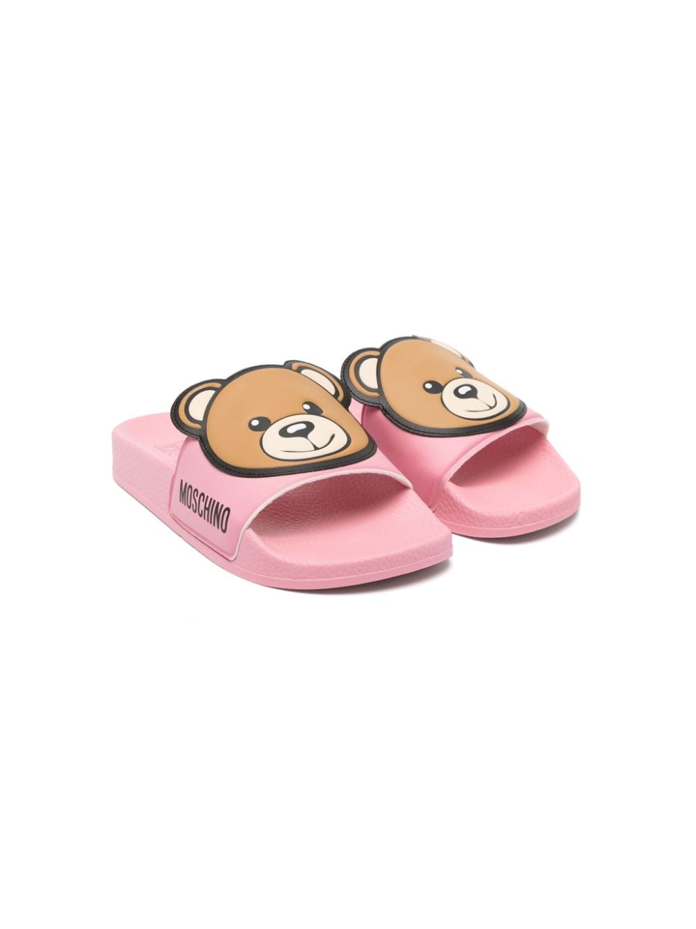 Moschino Kids Pantoletten mit Teddy-Applikation - Rosa von Moschino Kids