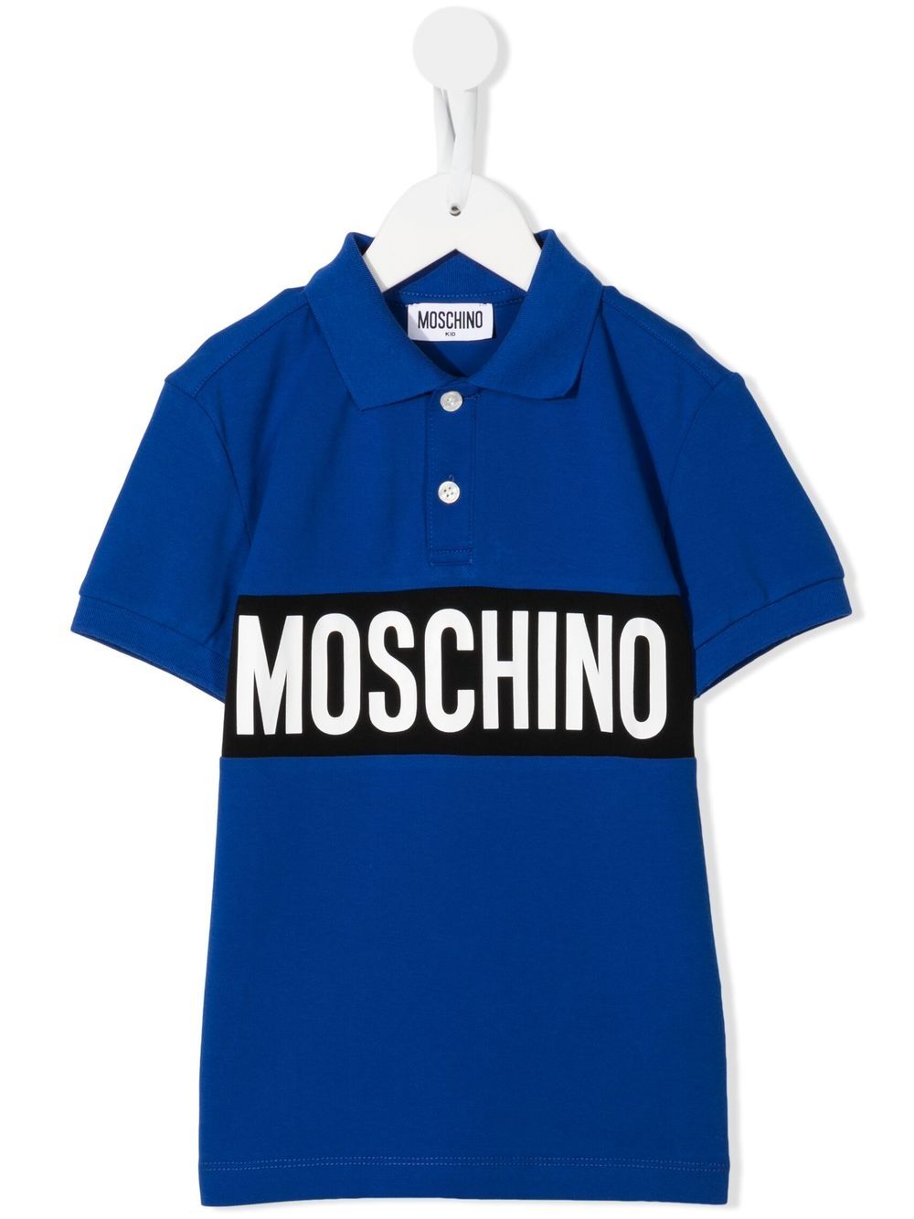 Moschino Kids Poloshirt mit Logo-Print - Blau von Moschino Kids