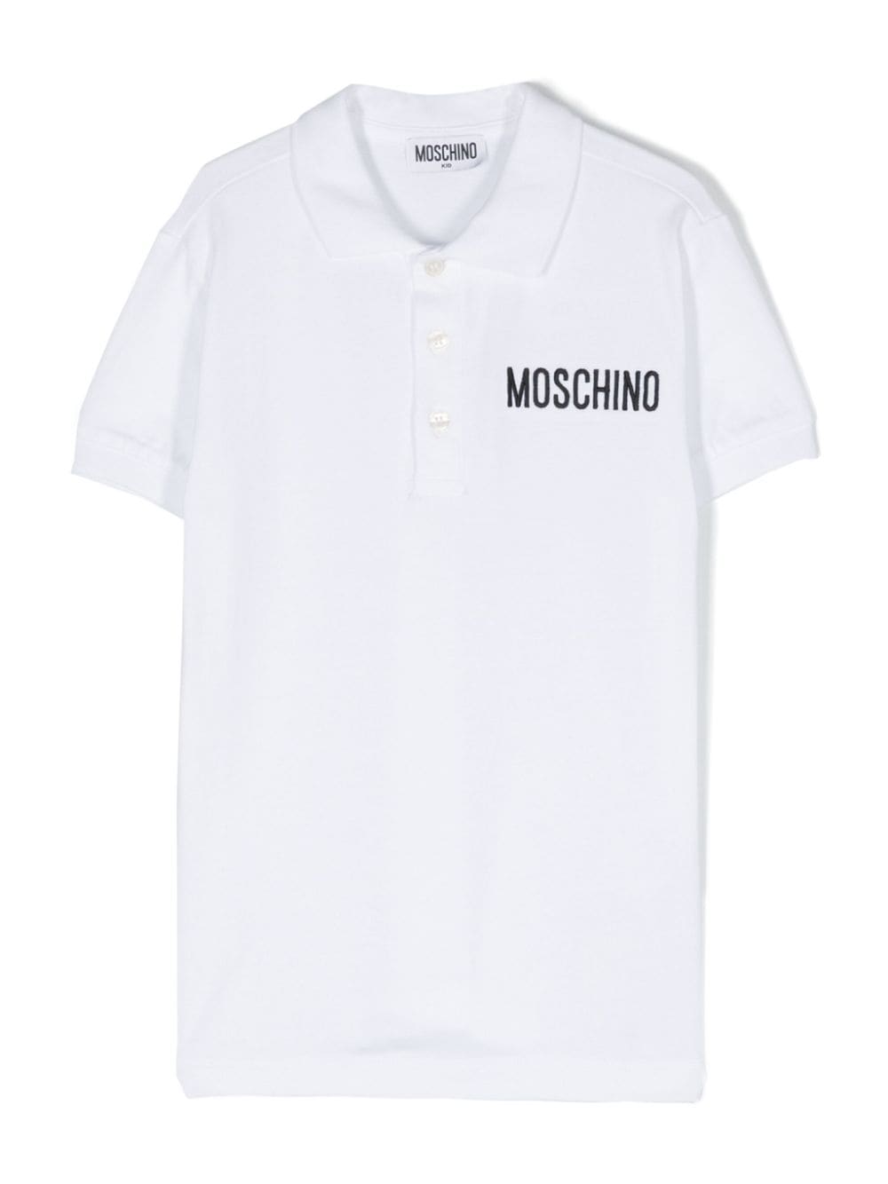 Moschino Kids Poloshirt mit Logo-Stickerei - Weiß von Moschino Kids