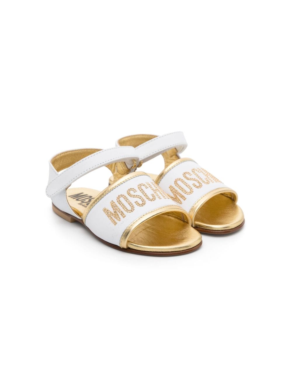 Moschino Kids Sandalen mit Logo-Verzierung - Weiß von Moschino Kids