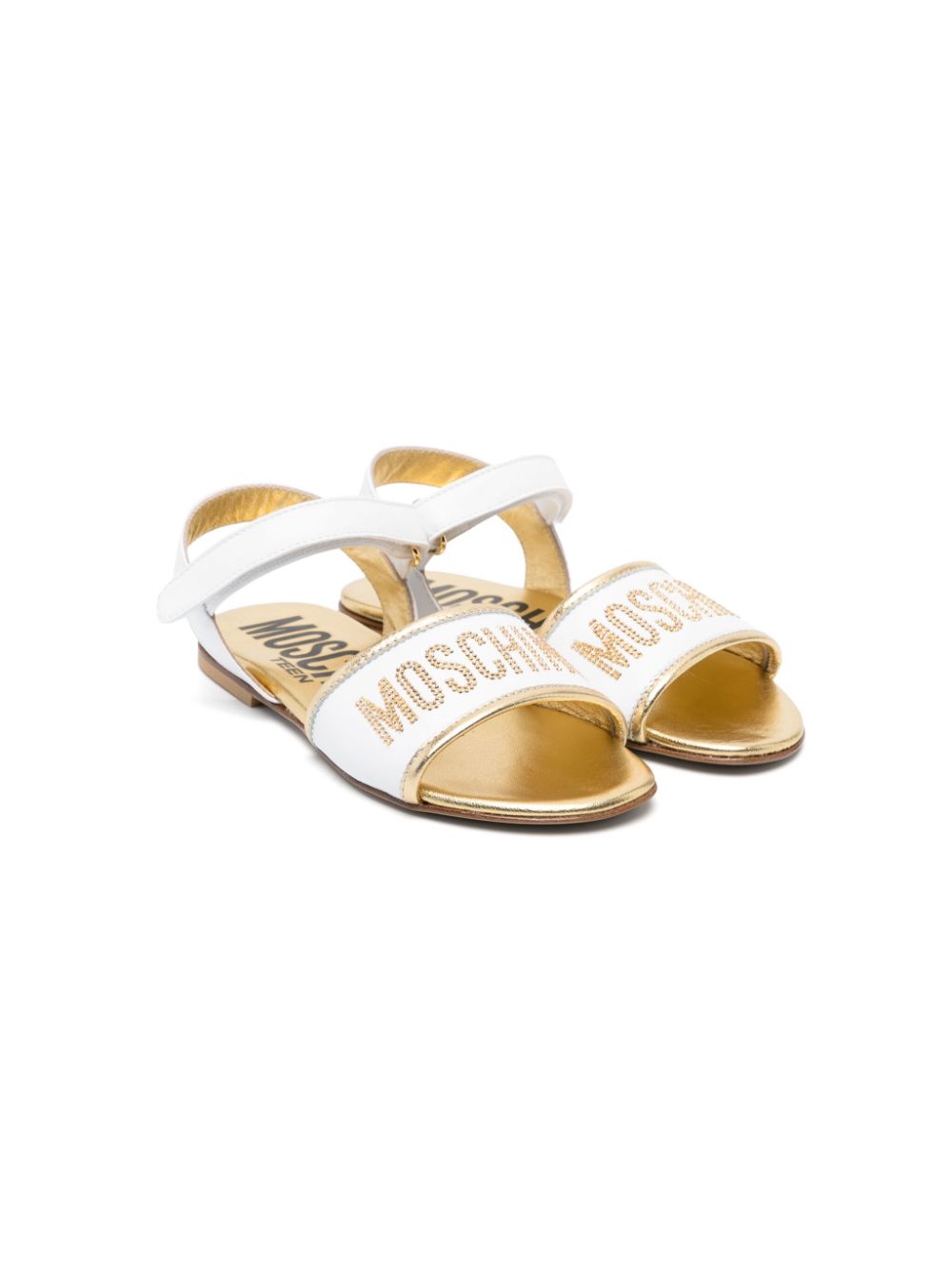 Moschino Kids Sandalen mit Logo-Verzierung - Weiß von Moschino Kids