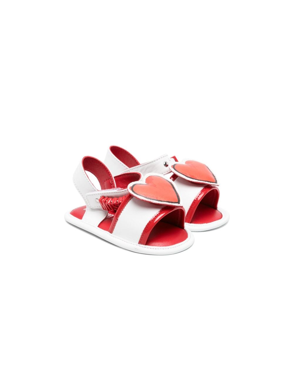 Moschino Kids Sandalen mit Logo - Weiß von Moschino Kids