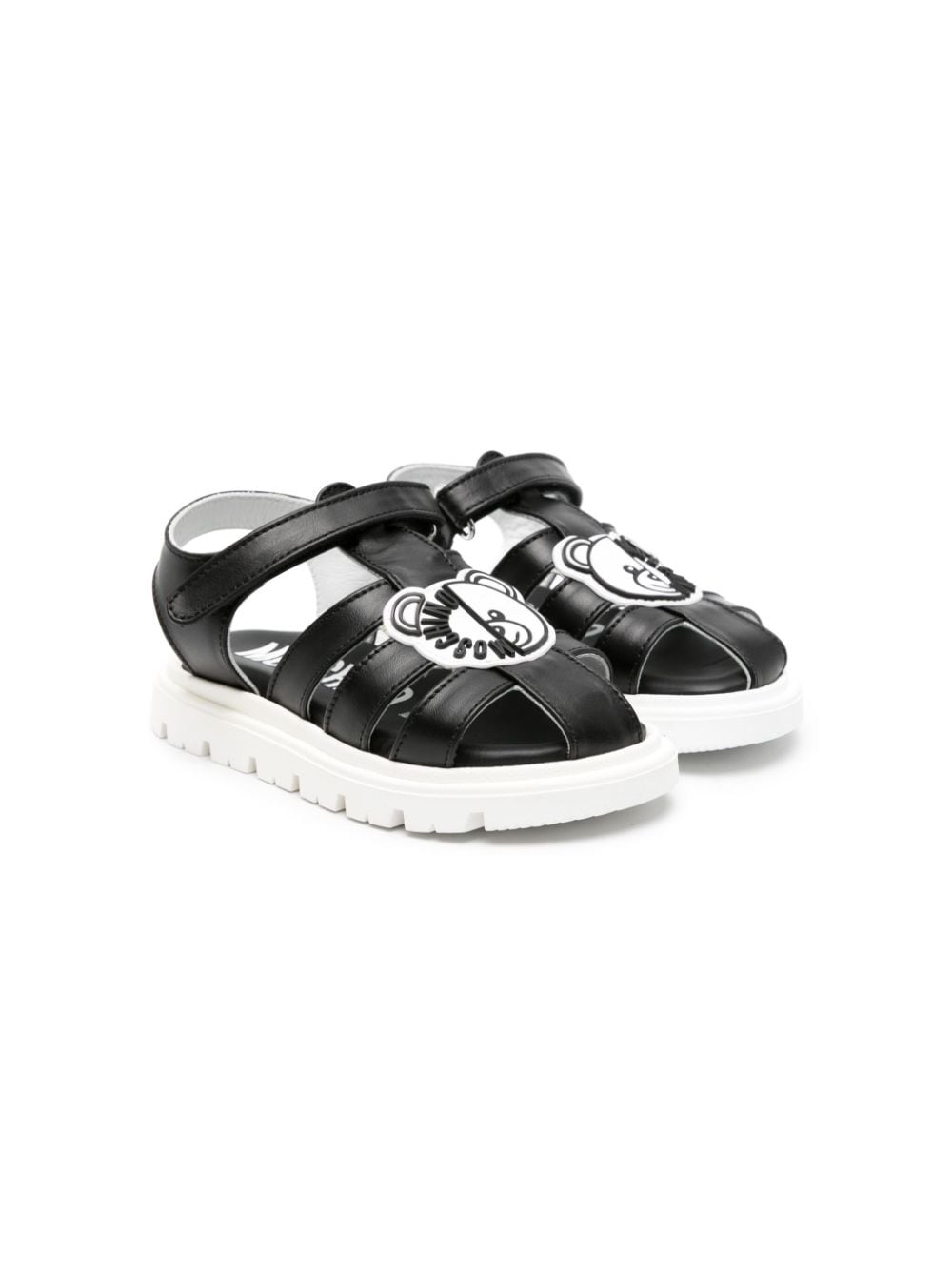 Moschino Kids Sandalen mit Teddy-Applikation - Schwarz von Moschino Kids