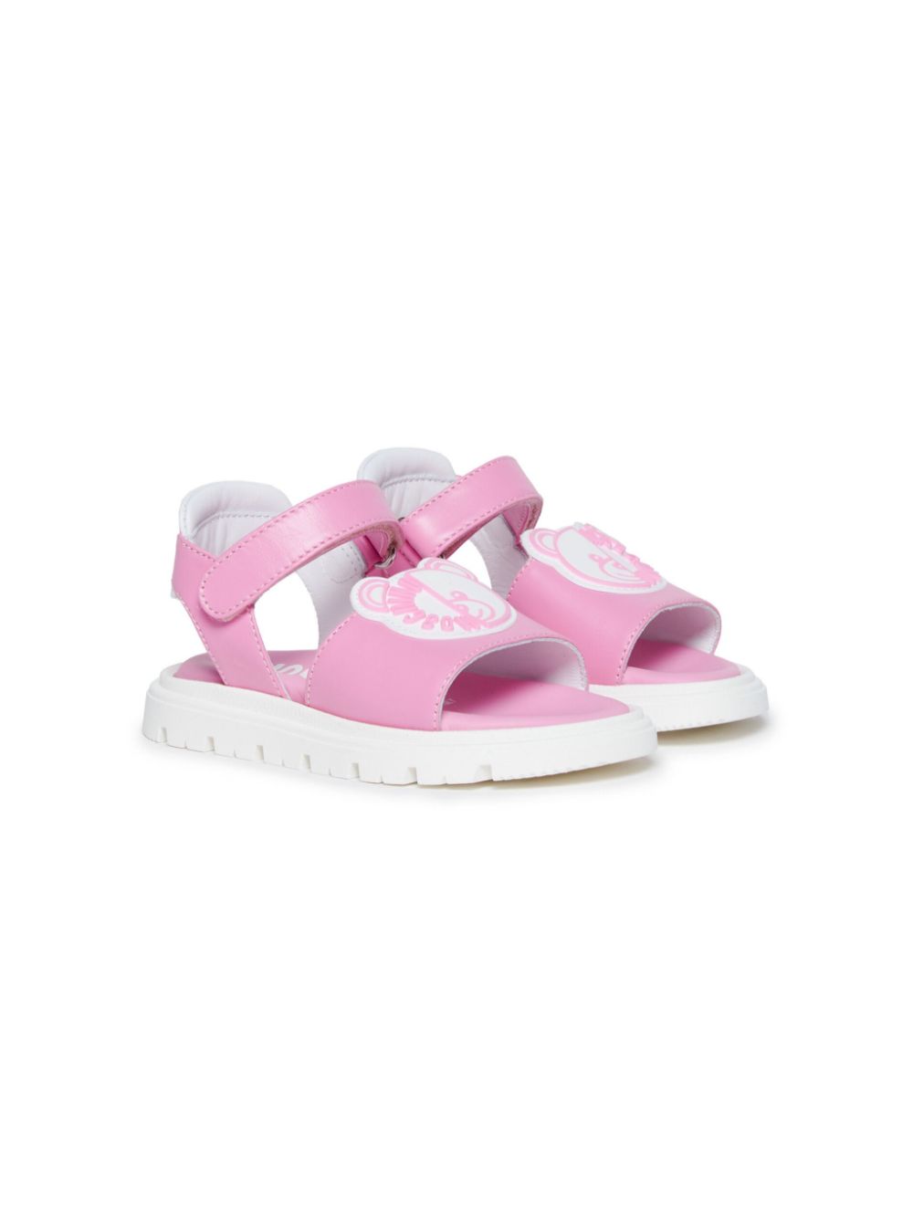 Moschino Kids Sandalen mit Teddy - Rosa von Moschino Kids