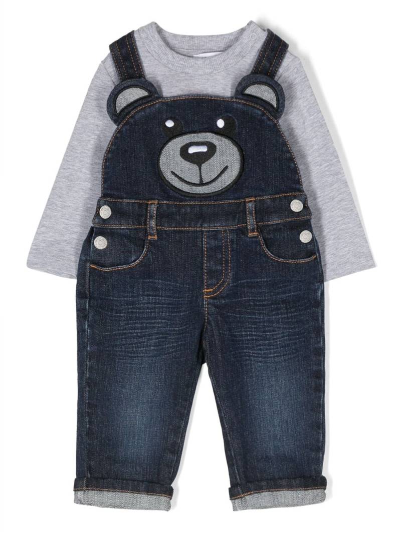 Moschino Kids Set aus Sweatshirt und Latzhose - Blau von Moschino Kids