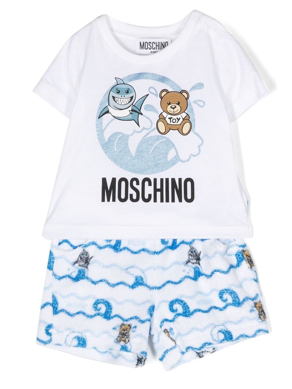 Moschino Kids Set aus T-Shirt und Shorts - Weiß von Moschino Kids