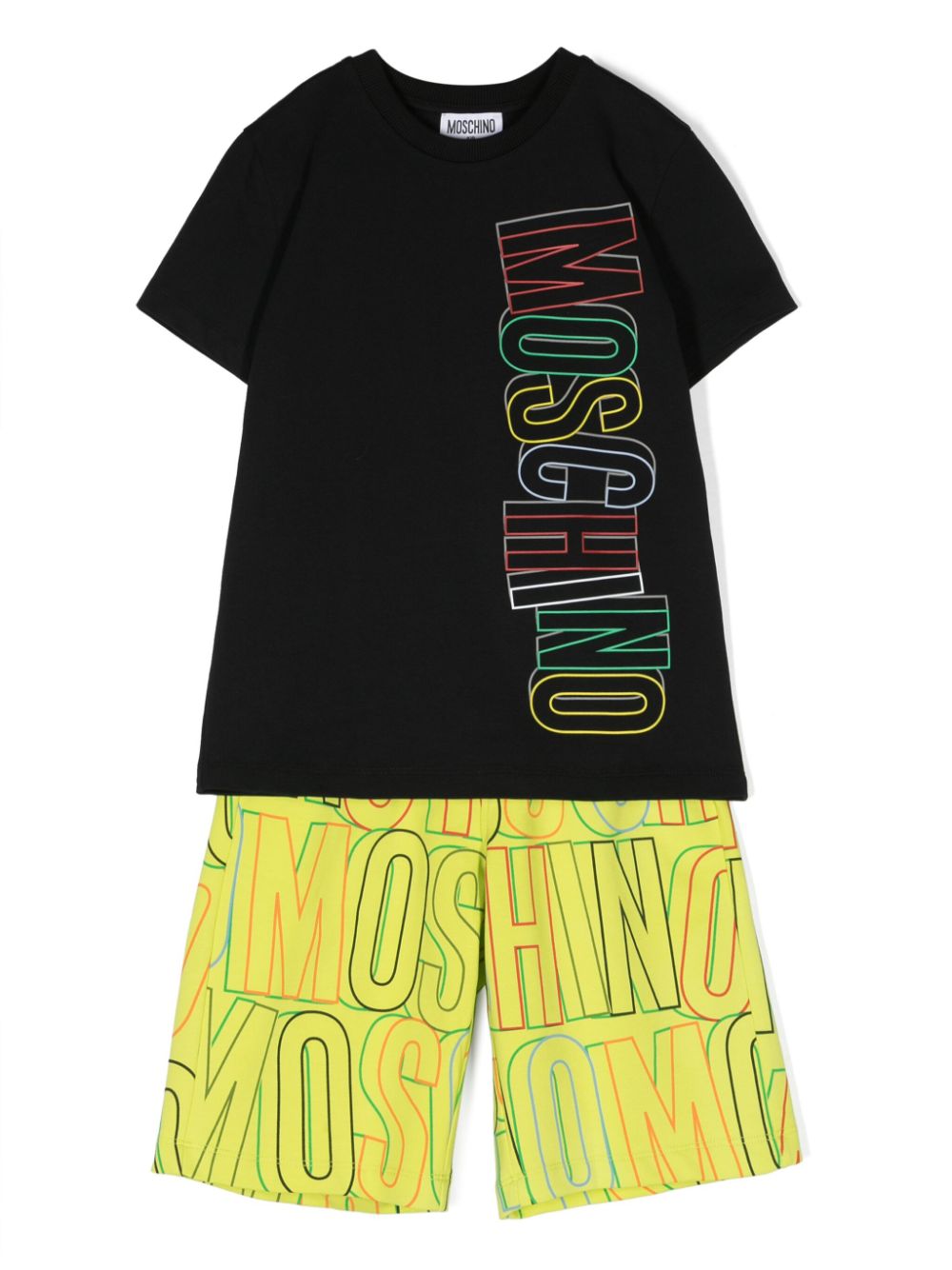 Moschino Kids Set aus T-Shirt und Shorts mit Logo - Schwarz von Moschino Kids